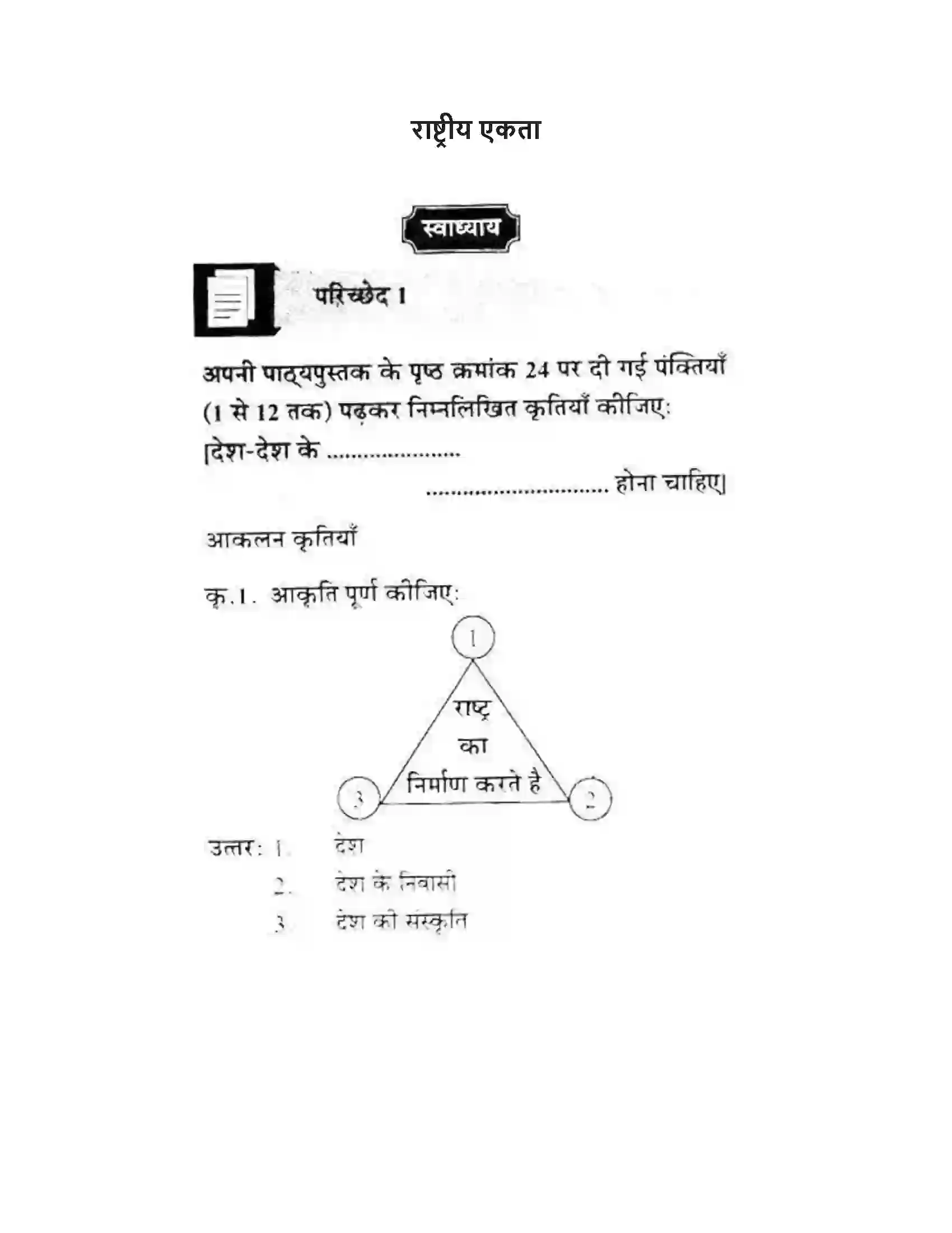 Maharashtra Board Class 10th लोकवाणी राष्ट्रीय एकता - गद्य विभाग Solution 1