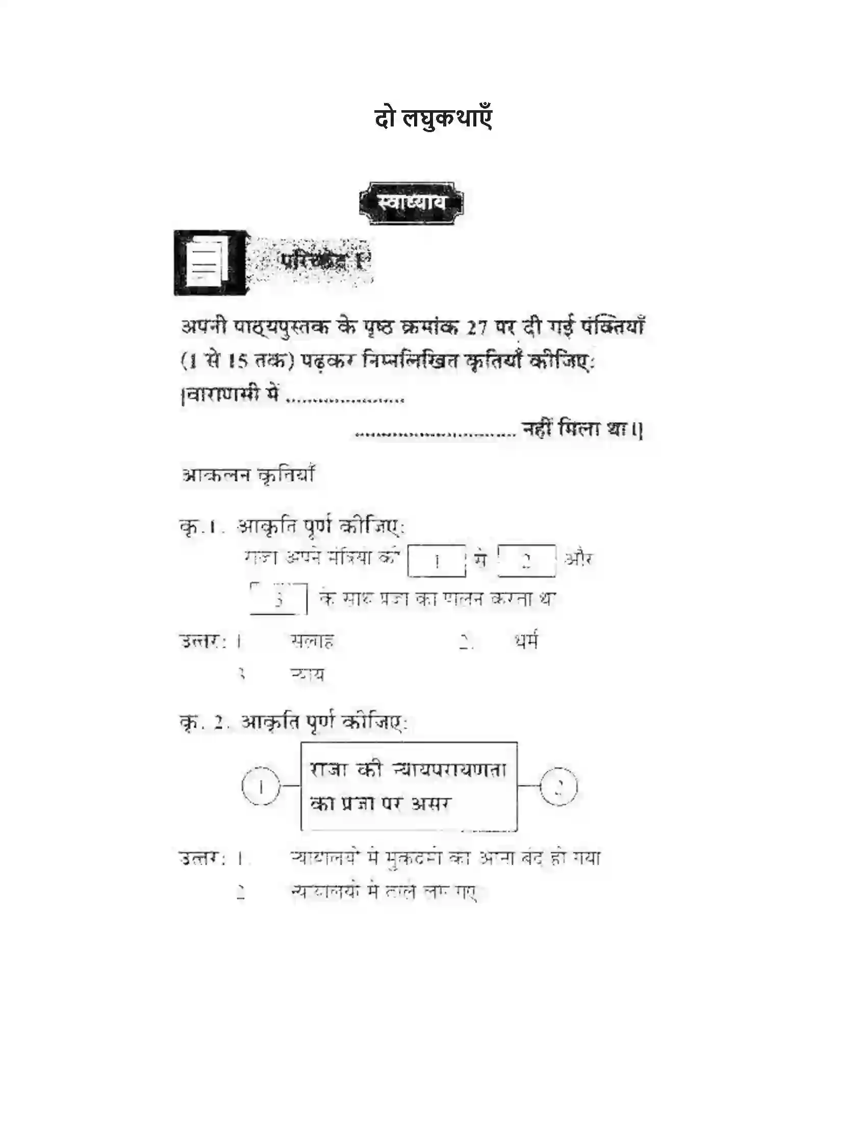 Maharashtra Board Class 10th लोकवाणी दो लघुकथाएँ - गद्य विभाग Solution 1