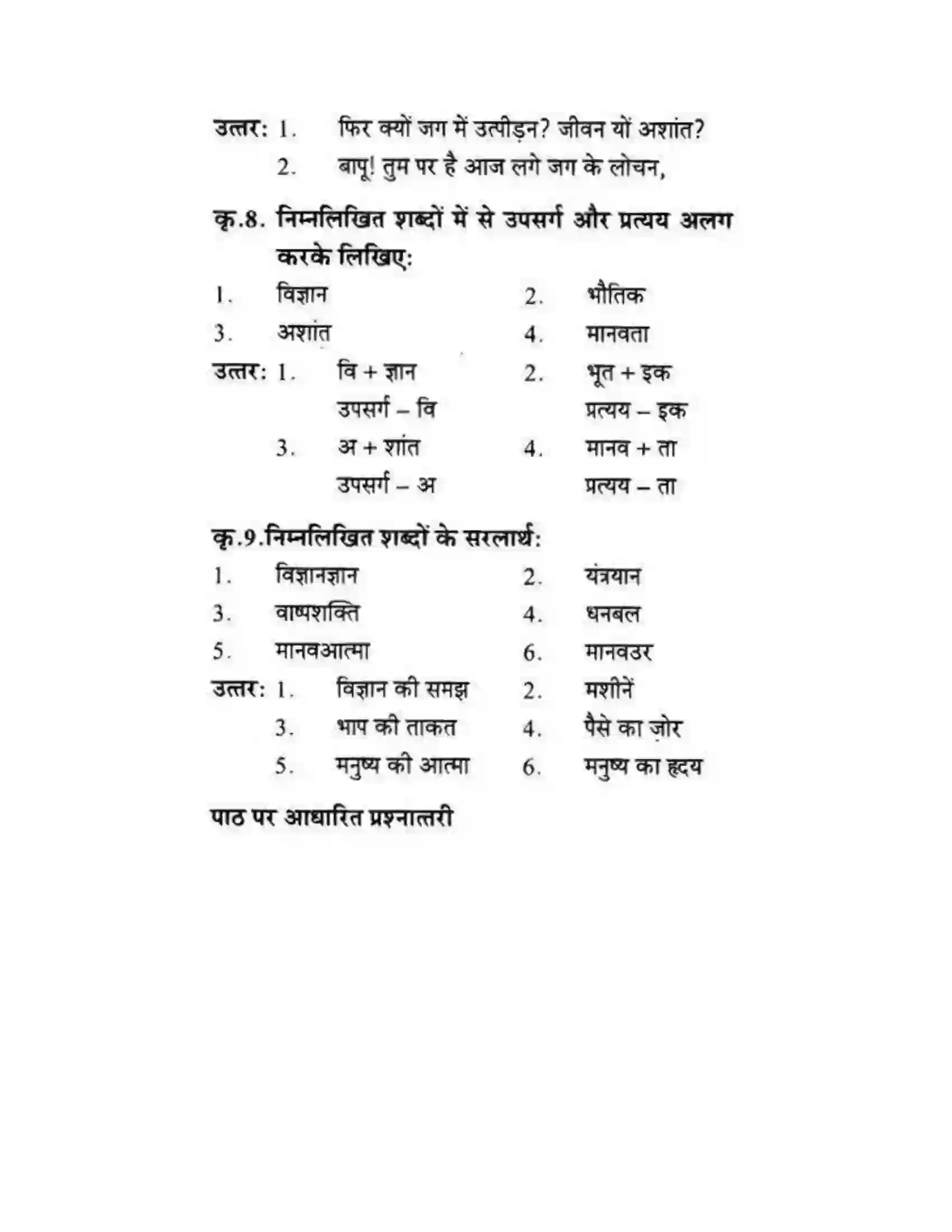 Maharashtra Board Class 10th लोकवाणी बापू - पद्य विभाग Solution 12