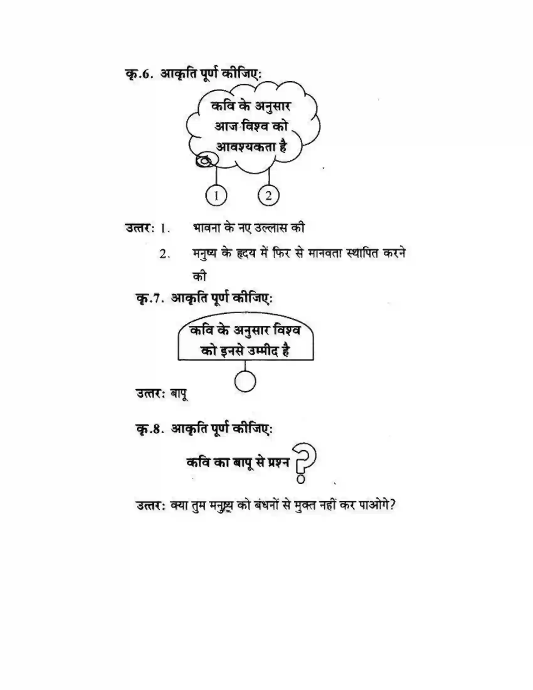 Maharashtra Board Class 10th लोकवाणी बापू - पद्य विभाग Solution 3