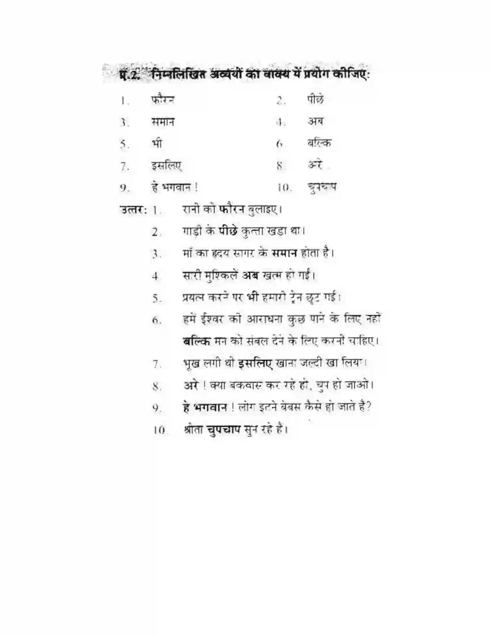 Maharashtra Board Class 10th लोकवाणी शब्दभेद - व्याकरण विभाग Solution 12