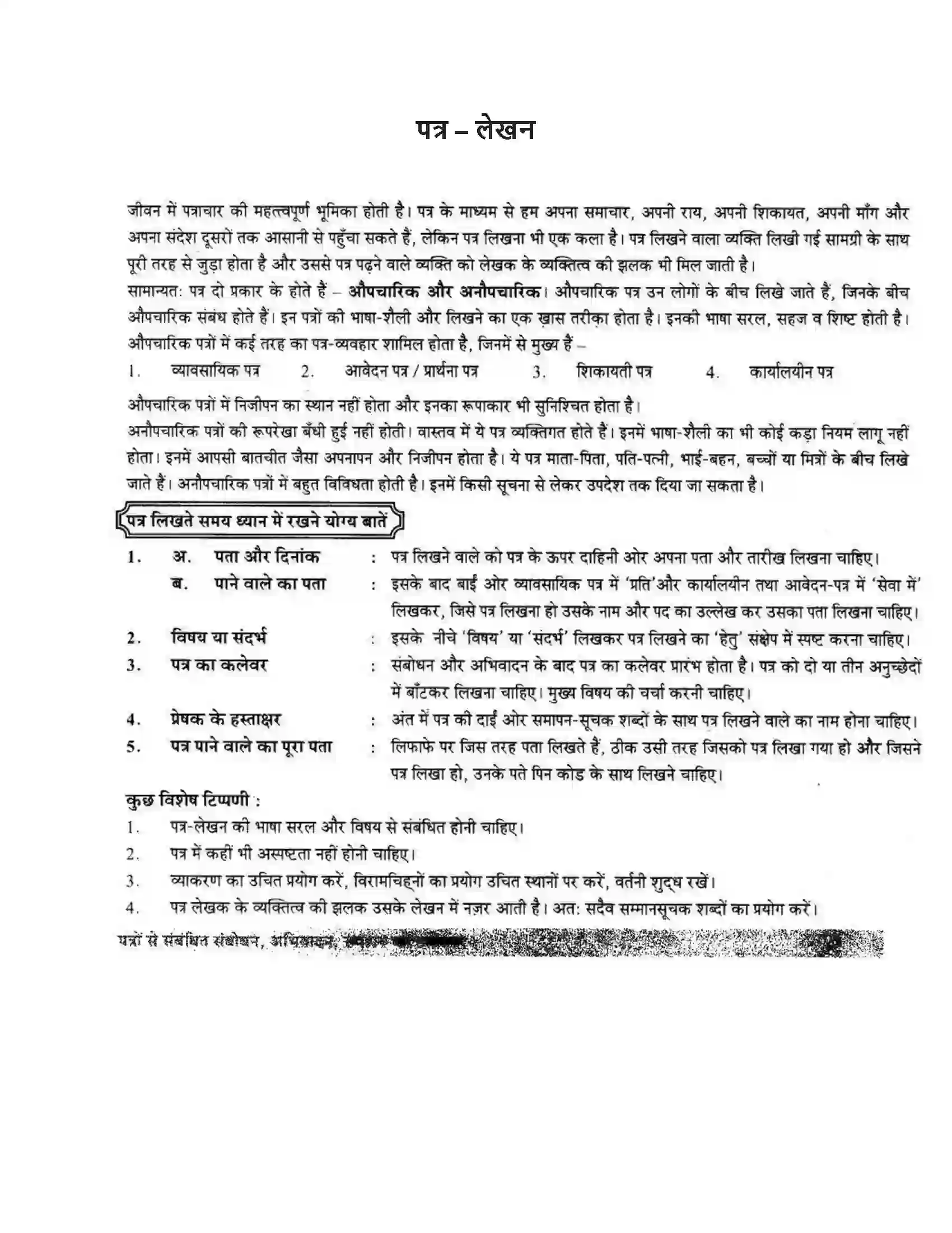 Maharashtra Board Class 10th लोकवाणी पत्र – लेखन - लेखन विभाग Solution 1