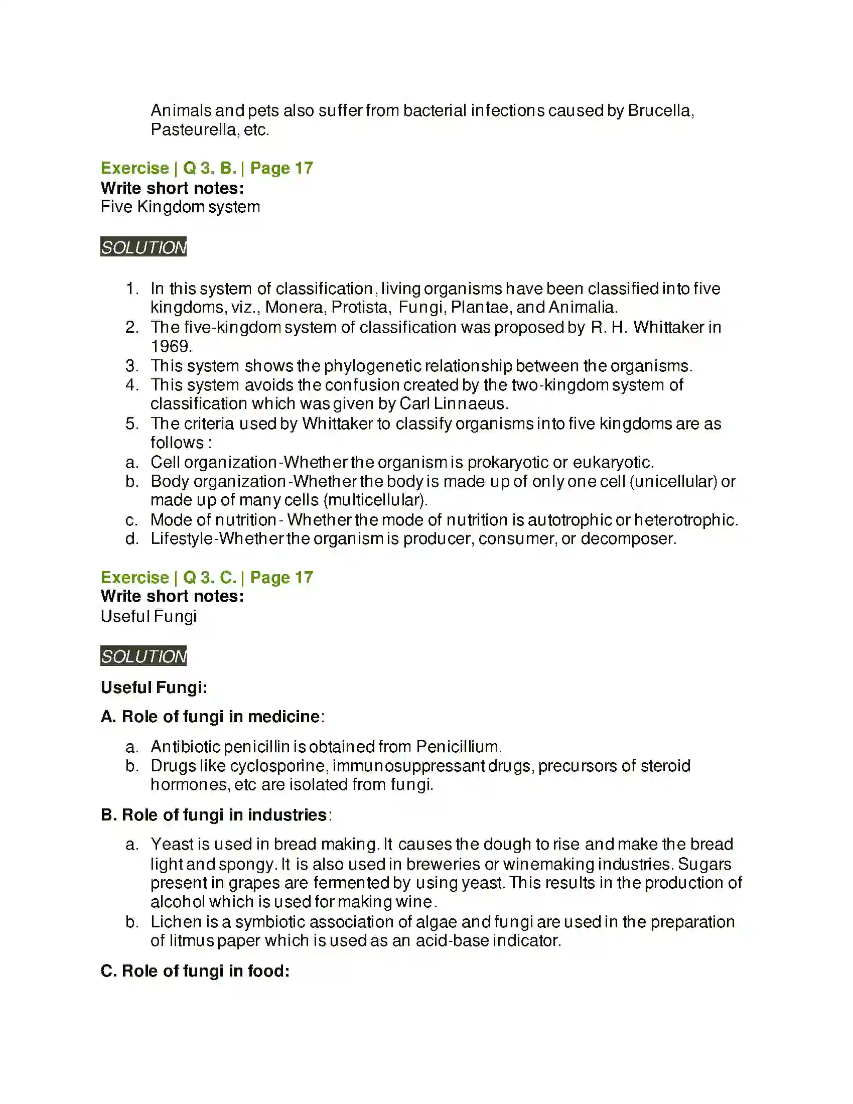 Maharashtra Board Class 11th Biology Systematics of Living Organisms Solution 4