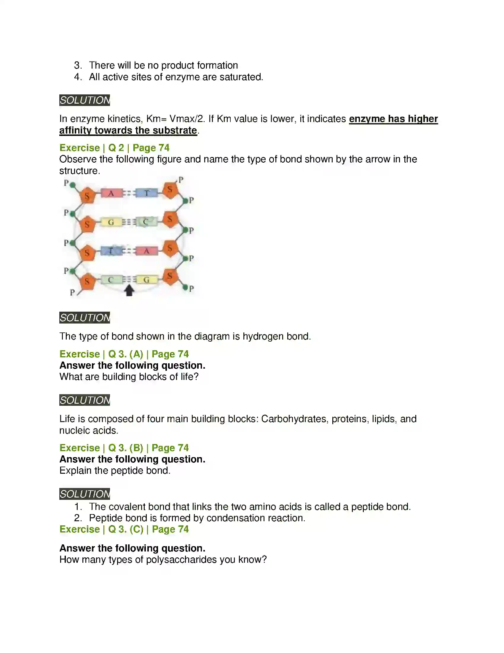 Maharashtra Board Class 11th Biology Biomolecules Solution 3