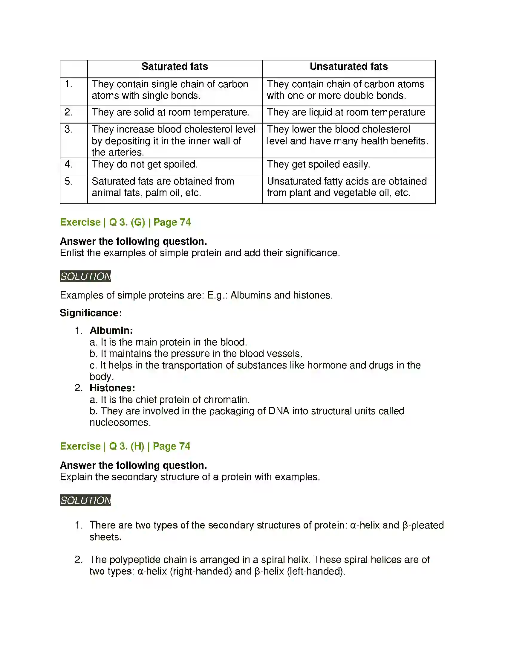 Maharashtra Board Class 11th Biology Biomolecules Solution 5