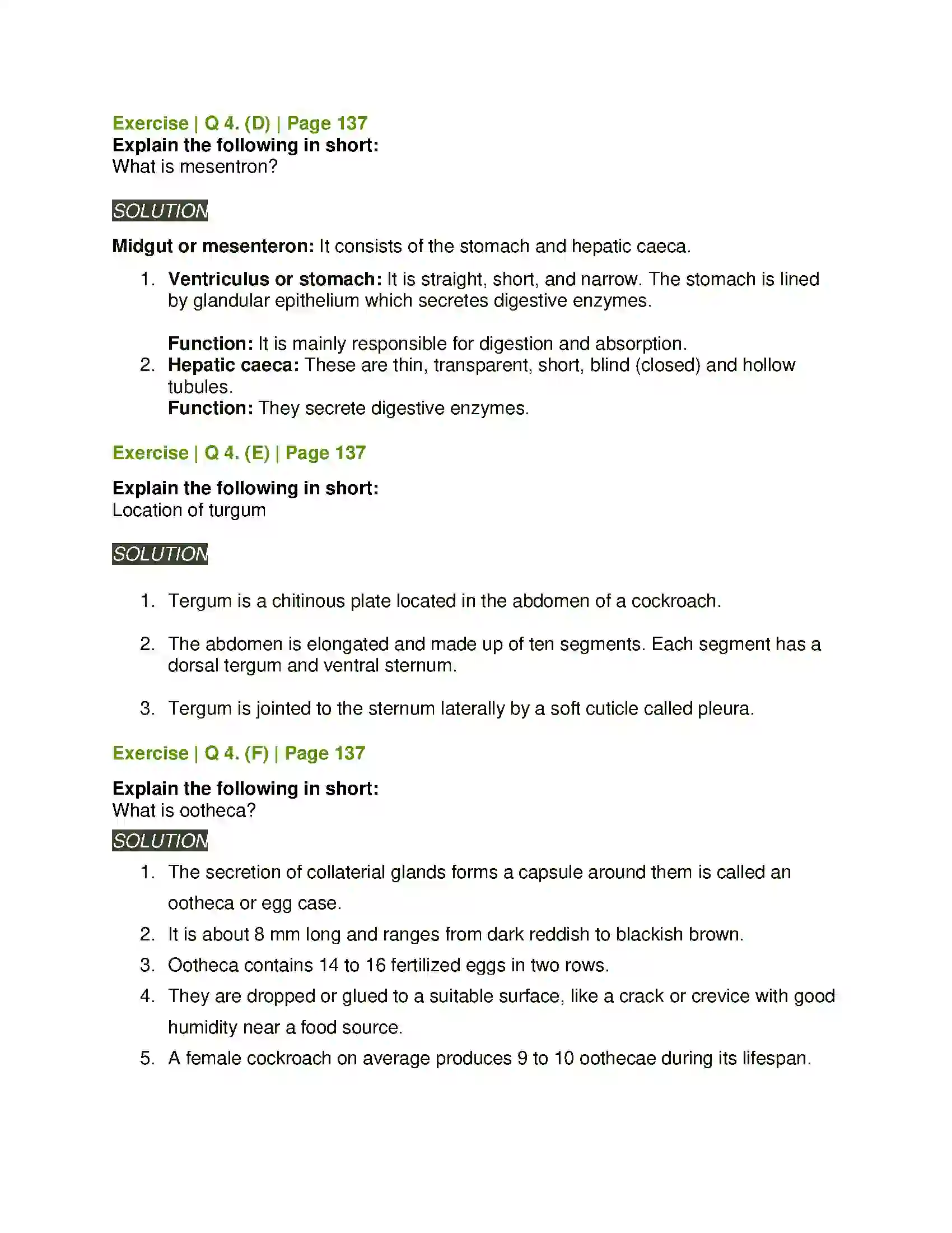 Maharashtra Board Class 11th Biology Study of Animal Type Cockroach Solution 16