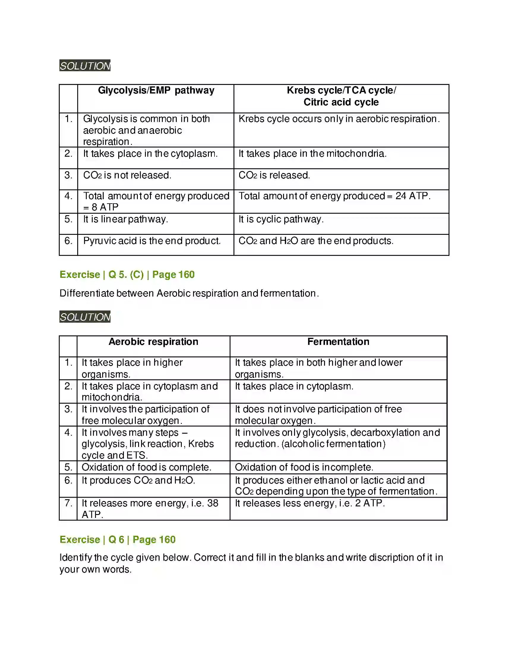 Maharashtra Board Class 11th Biology Respiration and Energy Transfer Solution 14