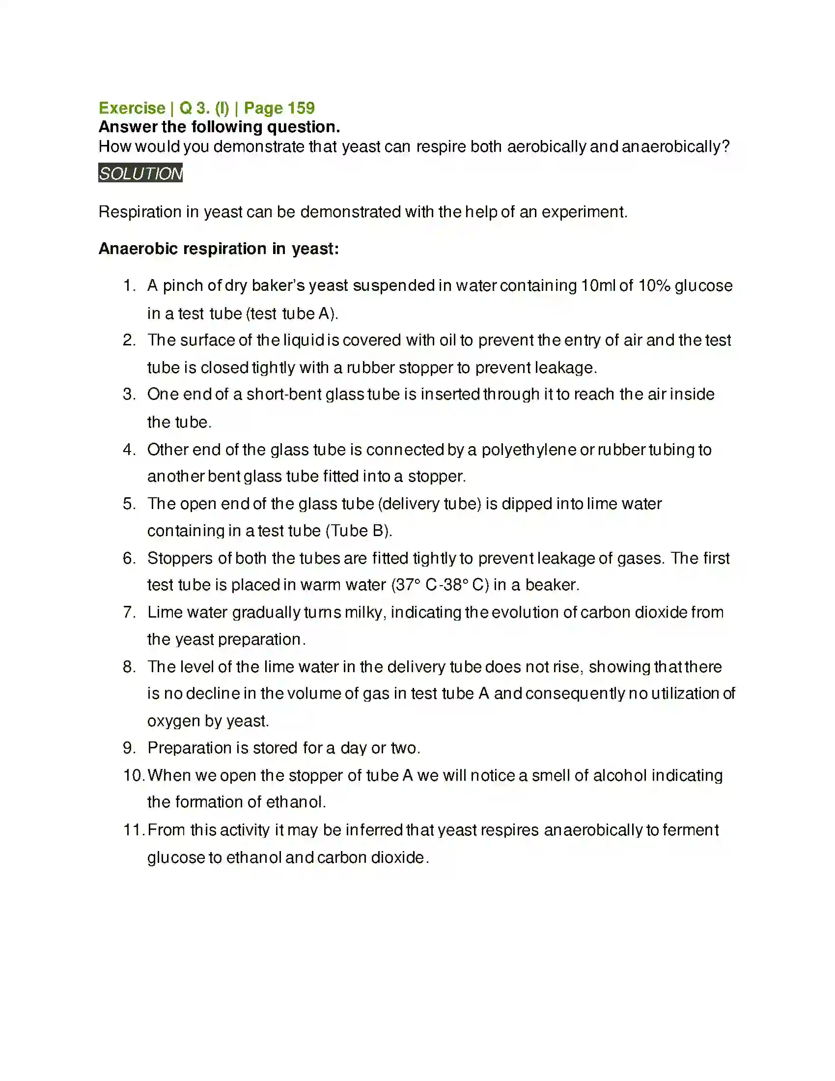 Maharashtra Board Class 11th Biology Respiration and Energy Transfer Solution 8