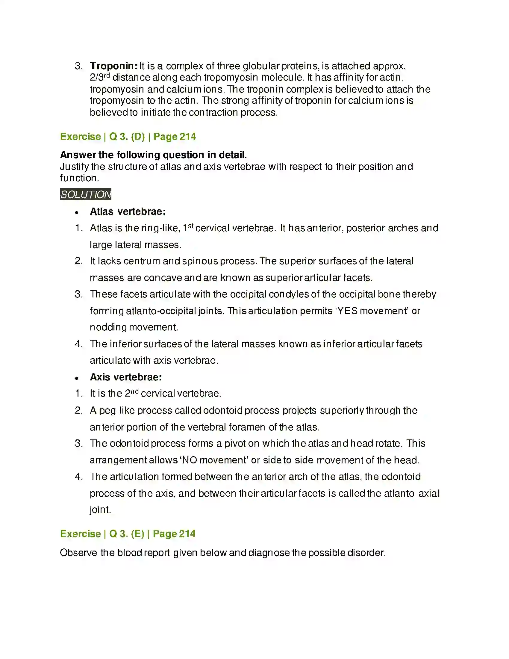 Maharashtra Board Class 11th Biology Skeleton and Movement Solution 9