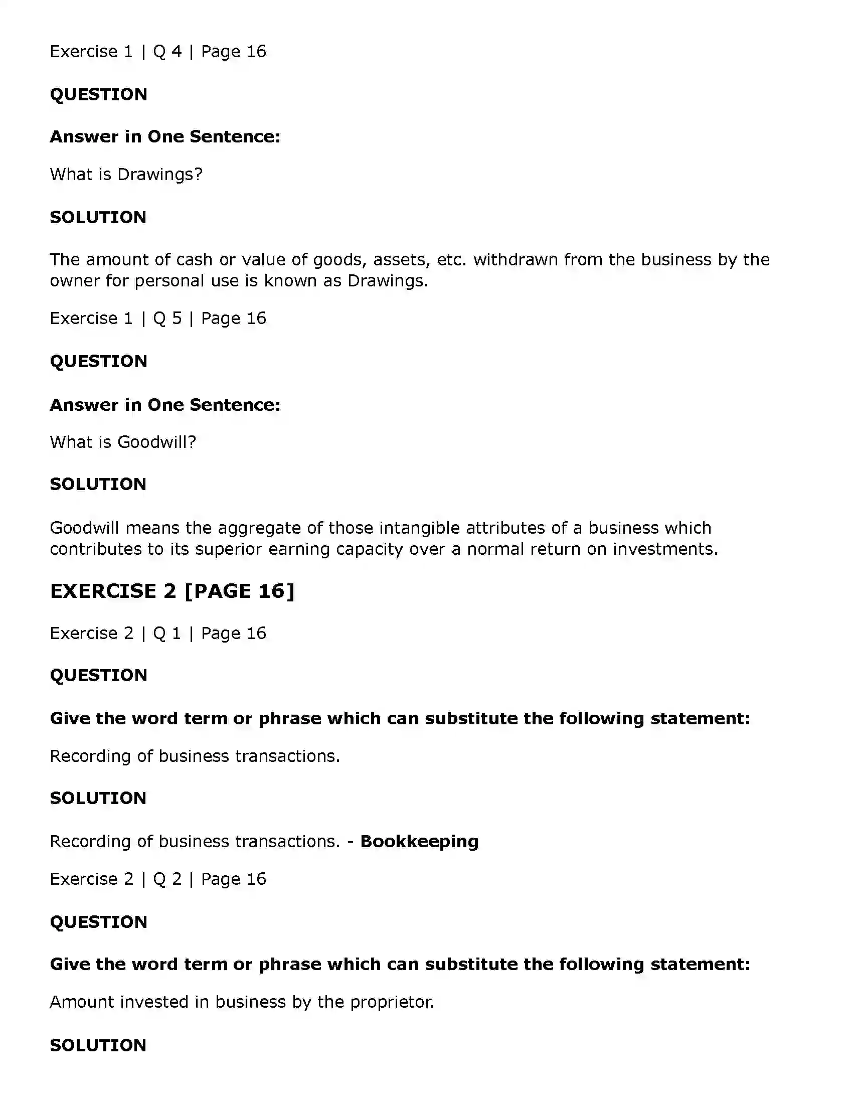Maharashtra Board Class 11th Book Keeping & Accountancy Introduction to Book - Keeping and Accountancy Solution 2