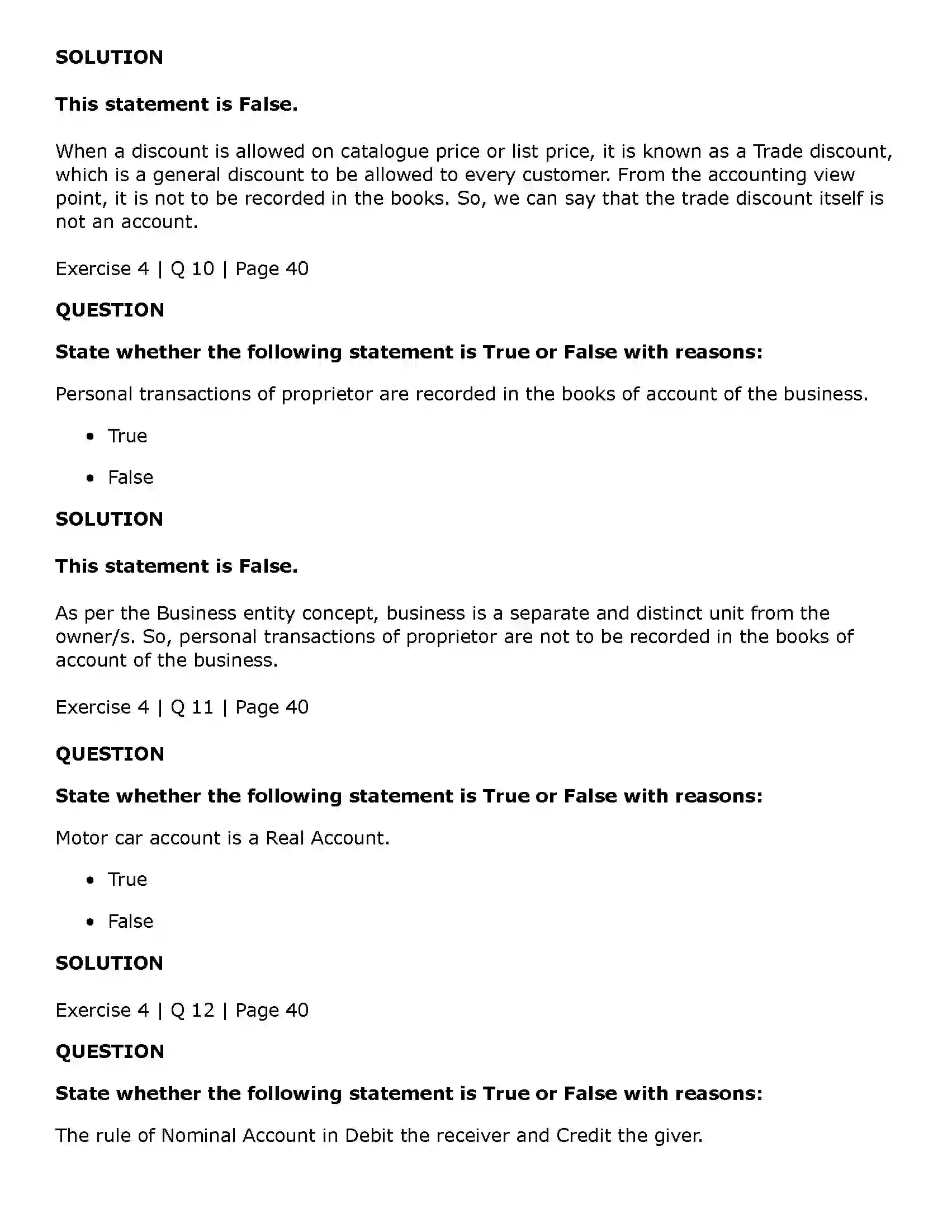 Maharashtra Board Class 11th Book Keeping & Accountancy Meaning & Fundamentals of Double Entry Book-Keeping Solution 13