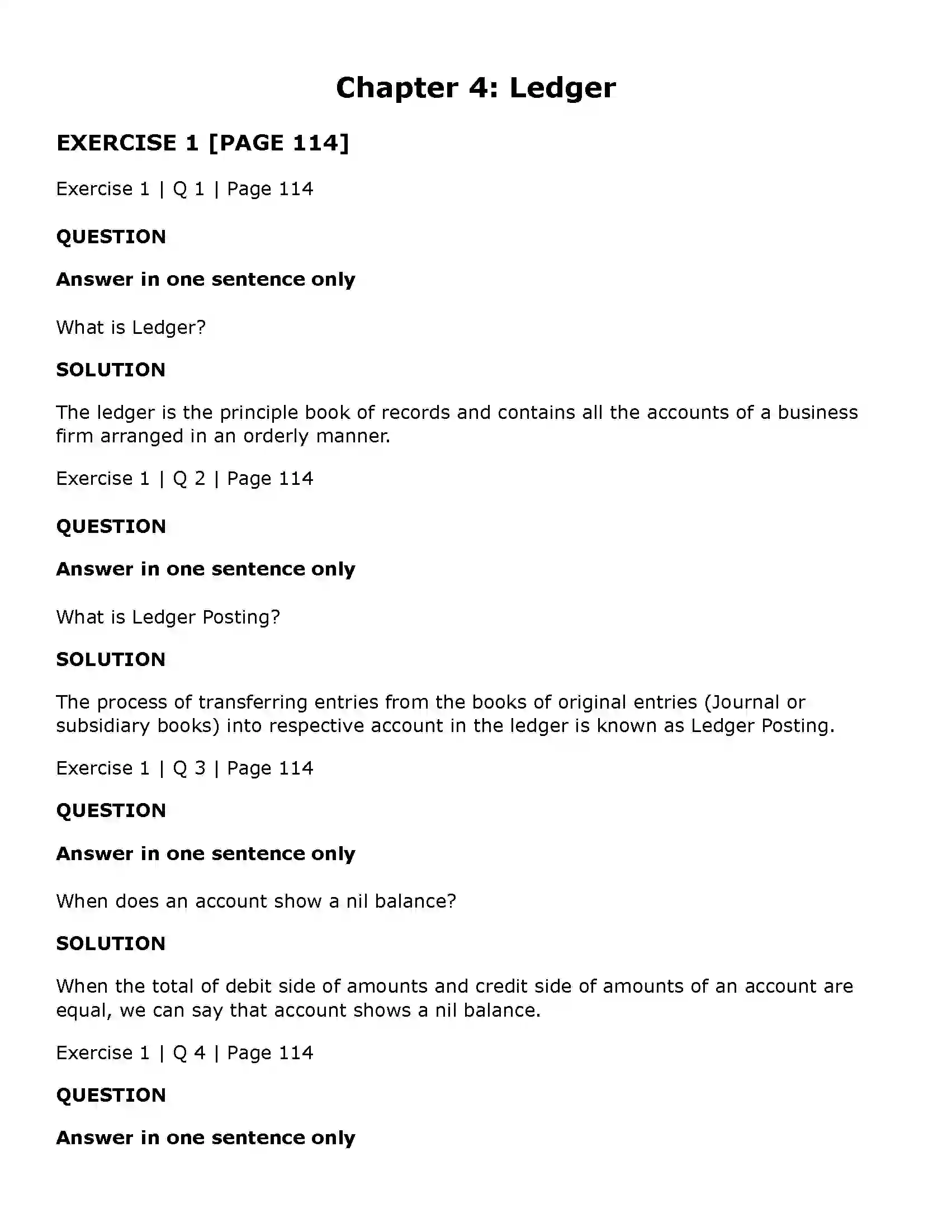 Maharashtra Board Class 11th Book Keeping & Accountancy Ledger Solution 1