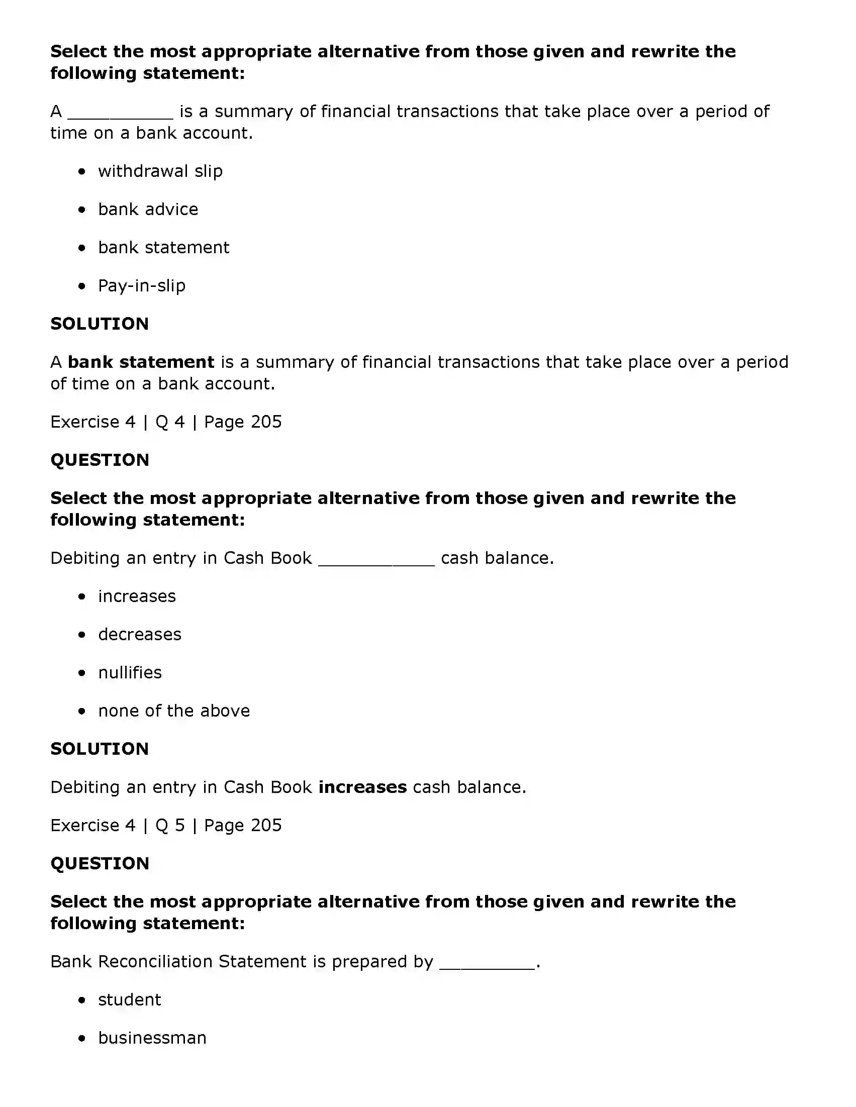 Maharashtra Board Class 11th Book Keeping & Accountancy Bank Reconciliation Statement Solution 10