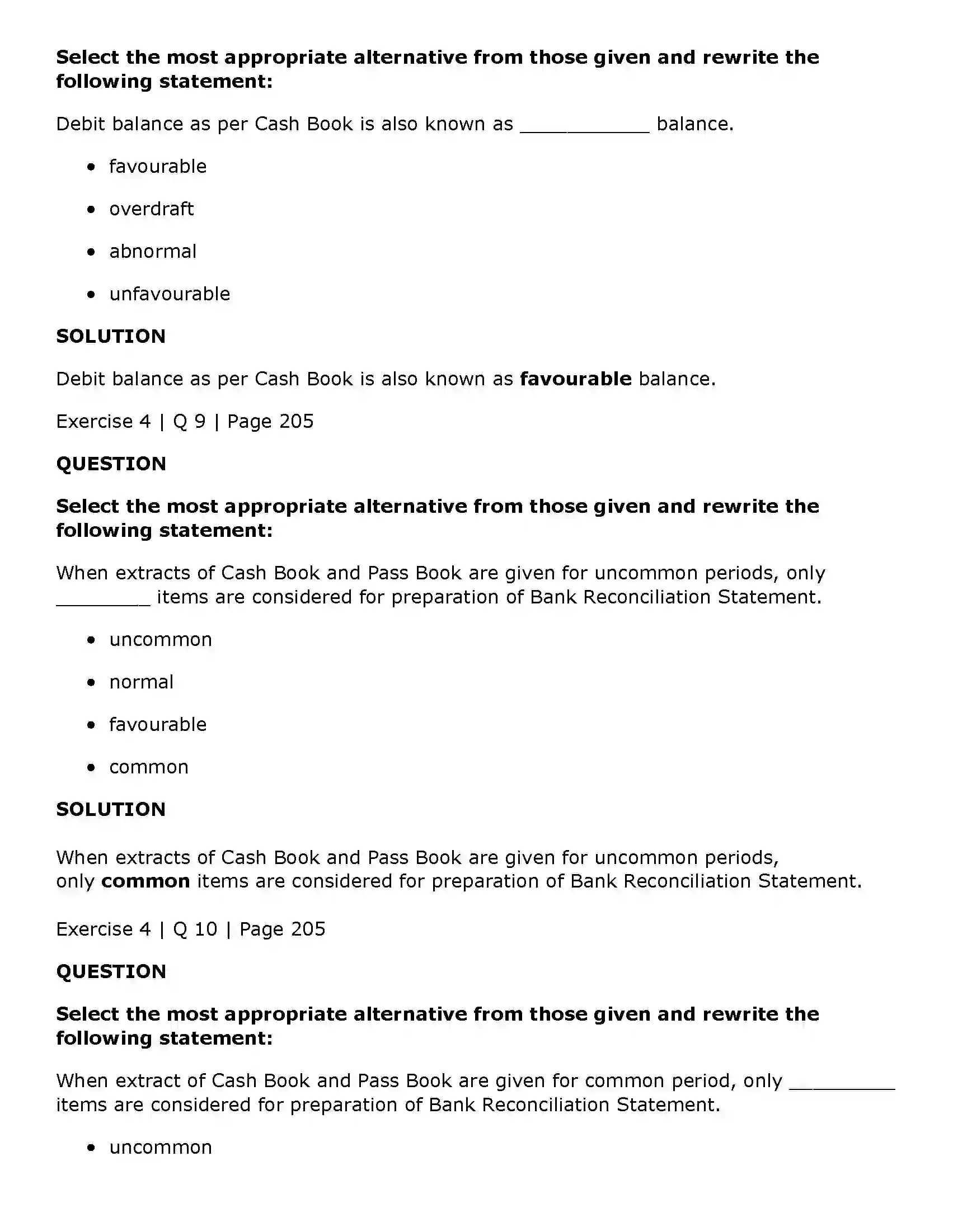 Maharashtra Board Class 11th Book Keeping & Accountancy Bank Reconciliation Statement Solution 12