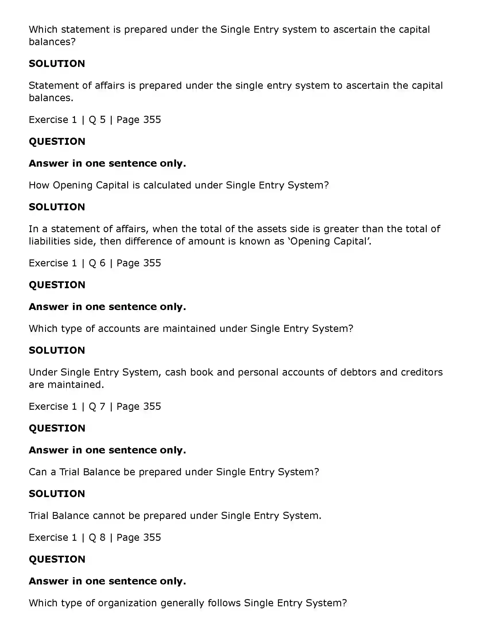 Maharashtra Board Class 11th Book Keeping & Accountancy Single Entry System Solution 2