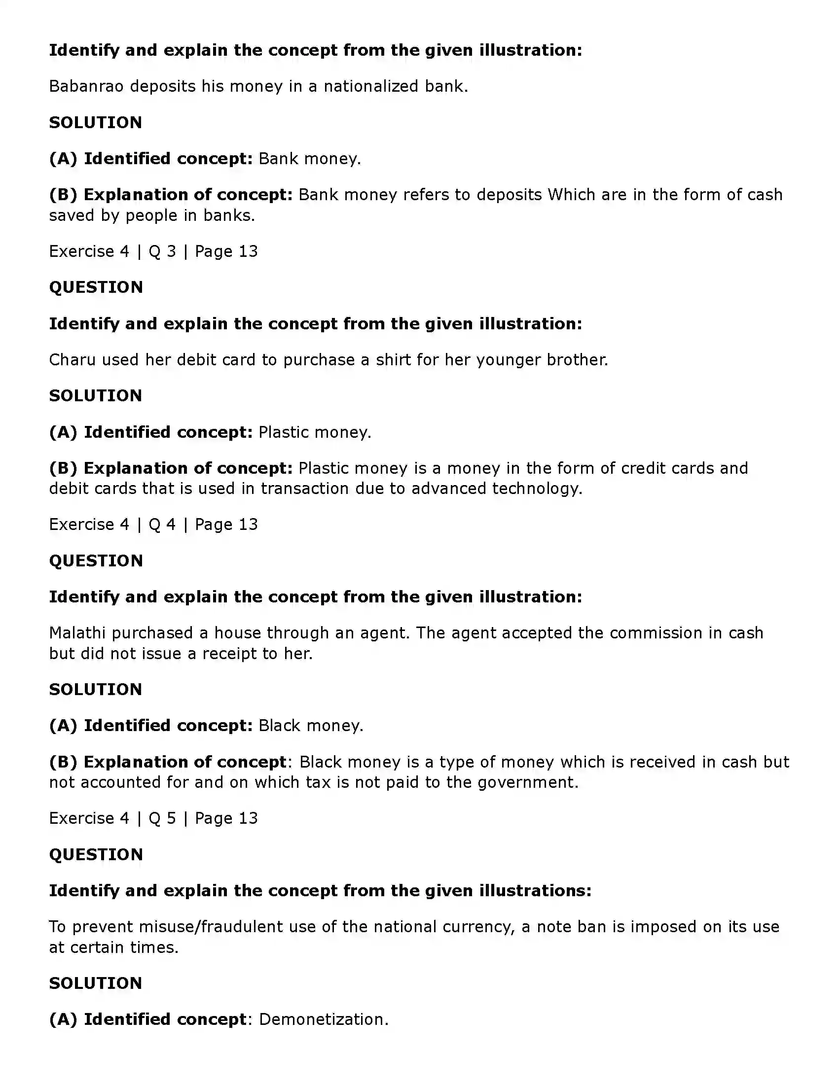 Maharashtra Board Class 11th Economics Money Solution 5