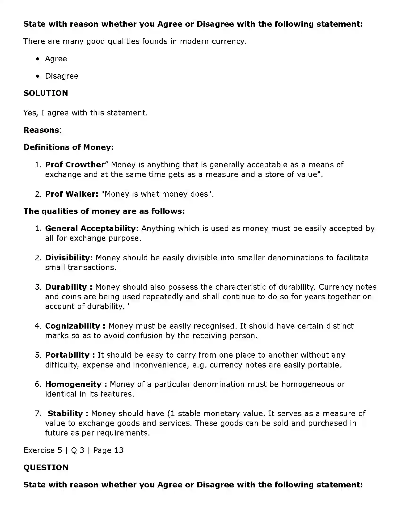 Maharashtra Board Class 11th Economics Money Solution 7
