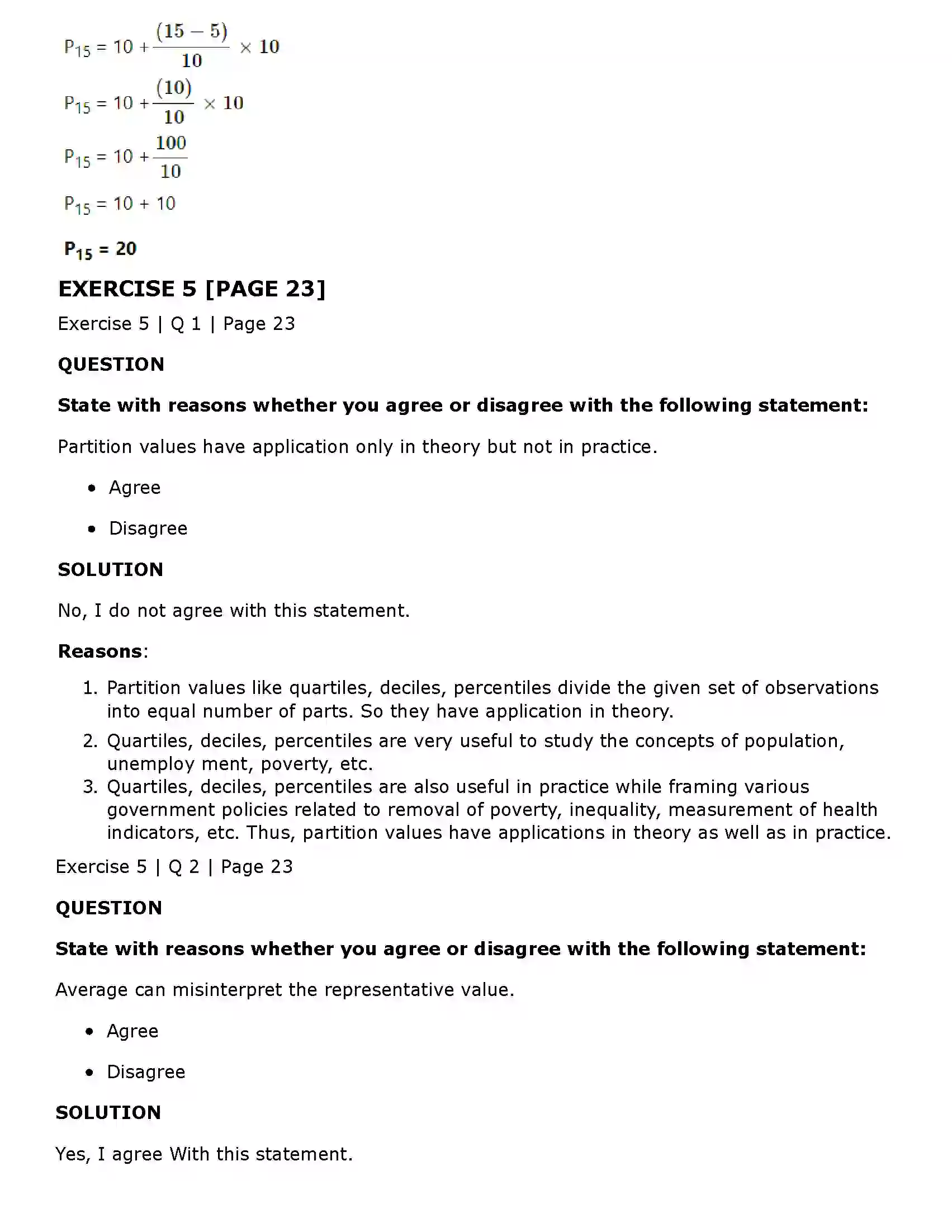 Maharashtra Board Class 11th Economics Partition Values Solution 13
