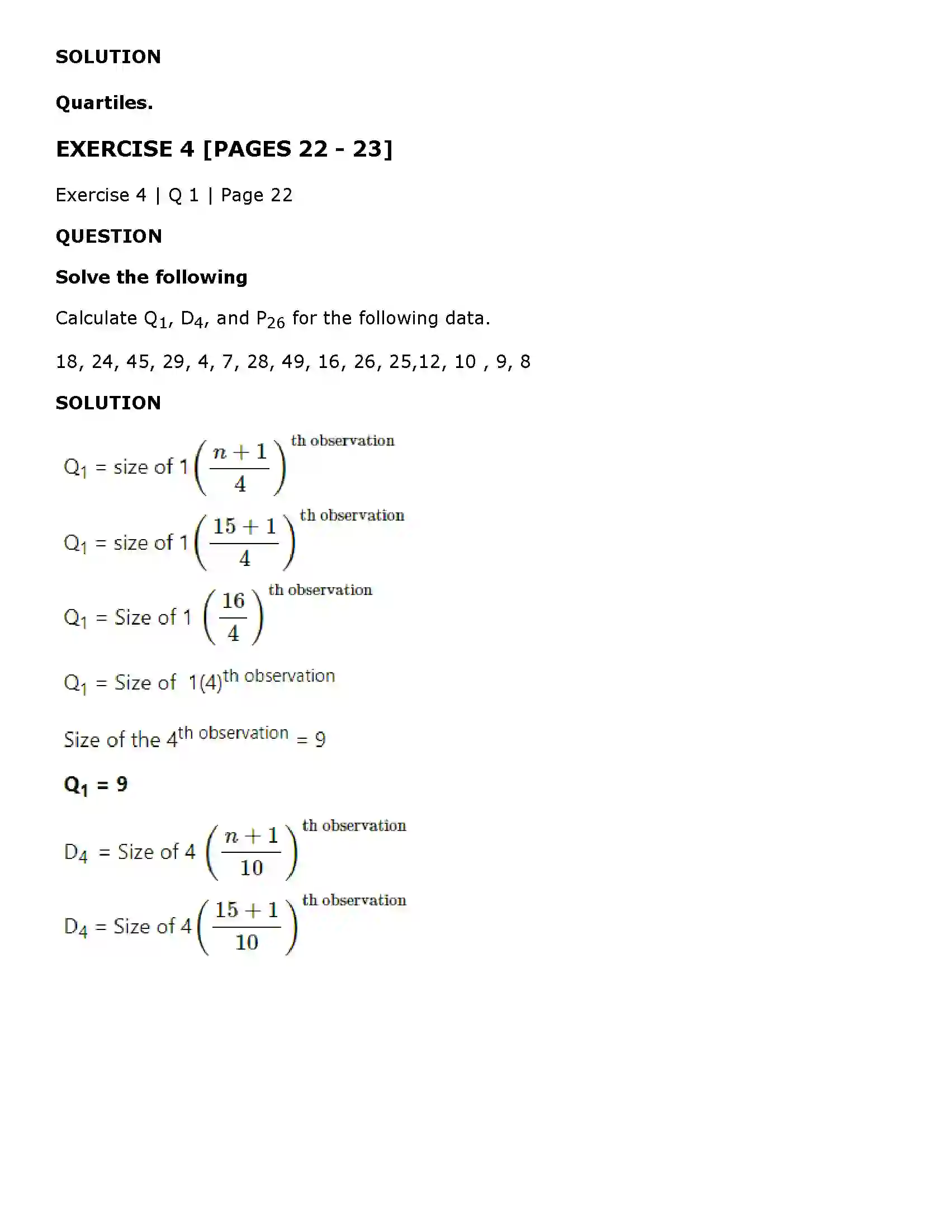 Maharashtra Board Class 11th Economics Partition Values Solution 4