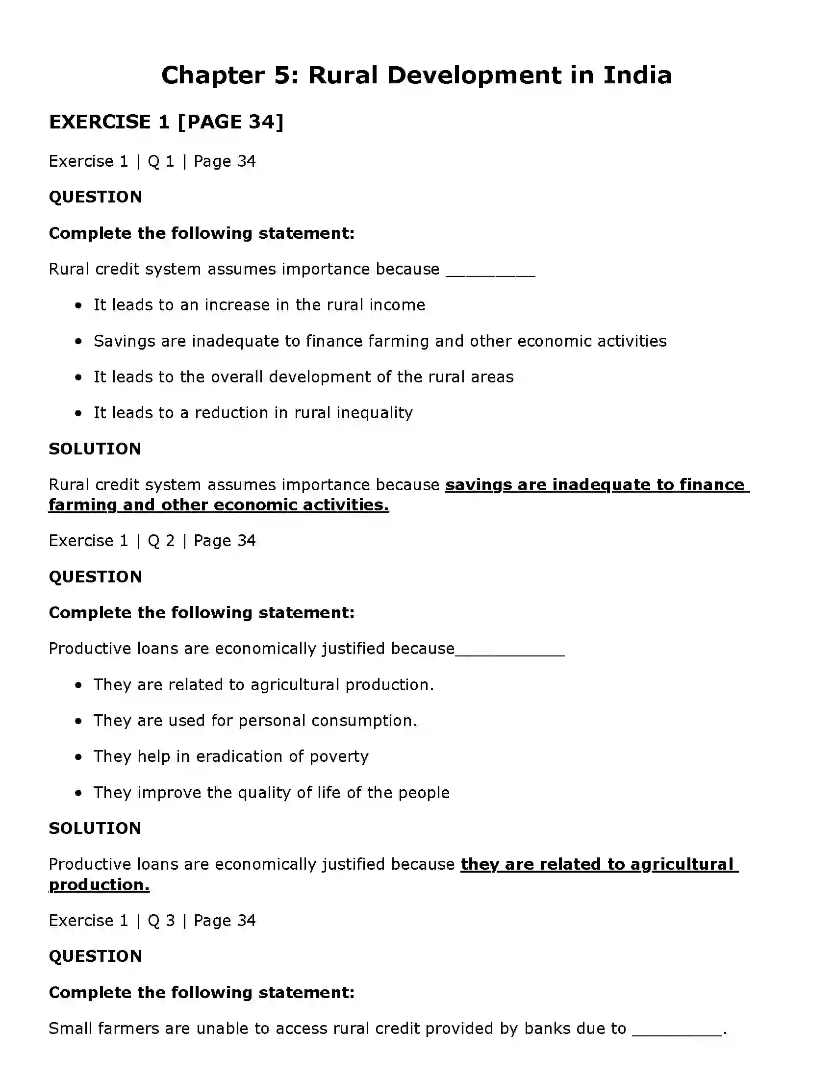 Maharashtra Board Class 11th Economics Rural Development in India Solution 1