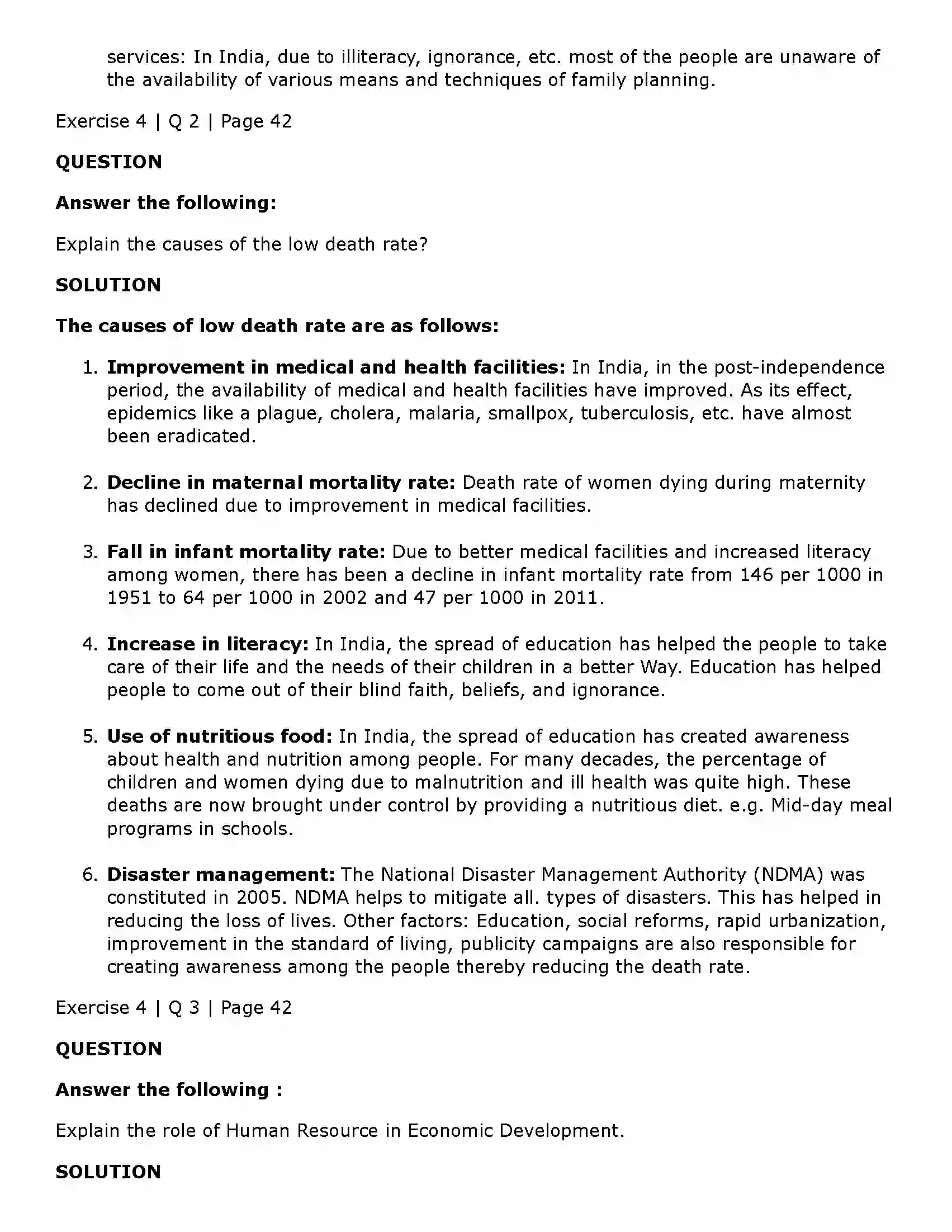 Maharashtra Board Class 11th Economics Population in India Solution 6