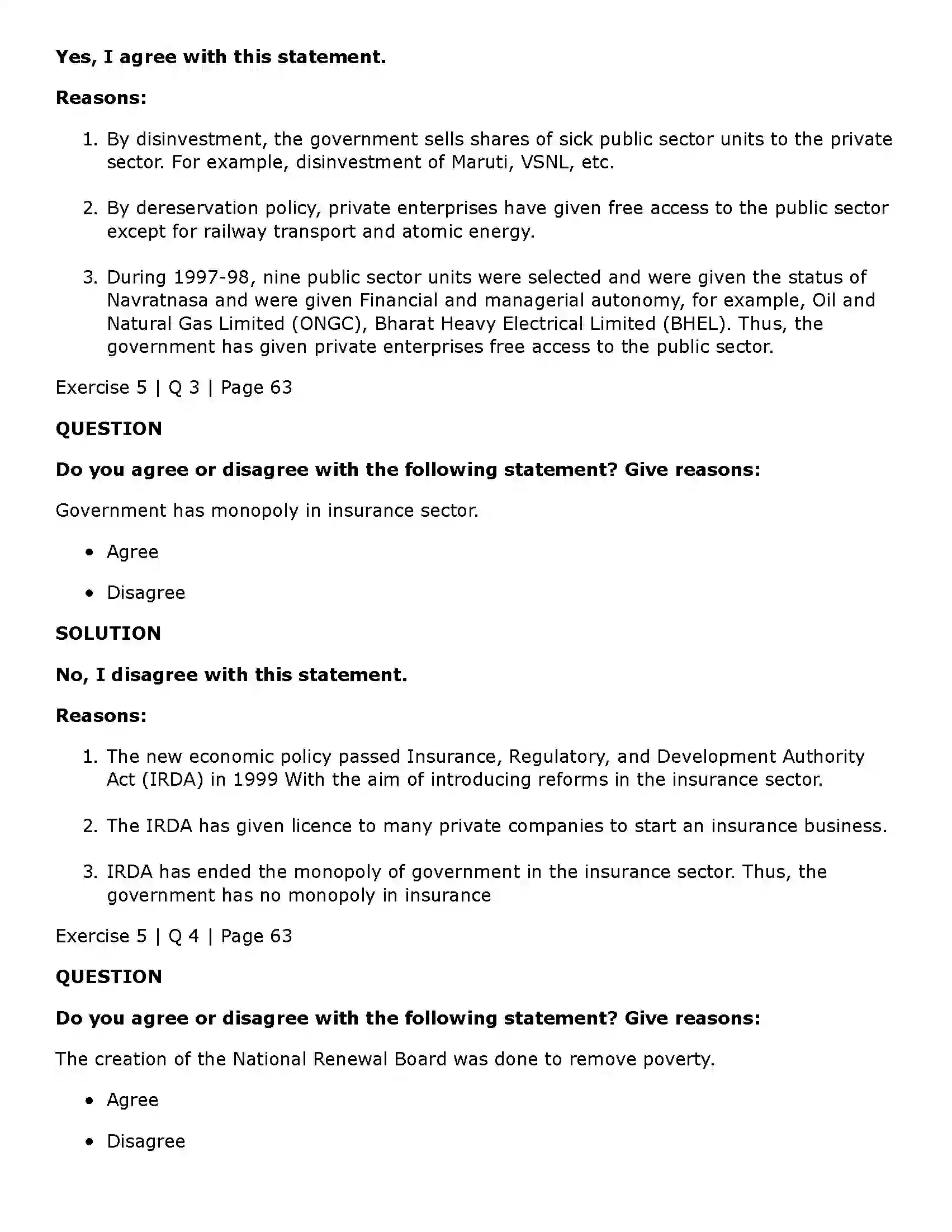 Maharashtra Board Class 11th Economics Economic Policy of India since Solution 7