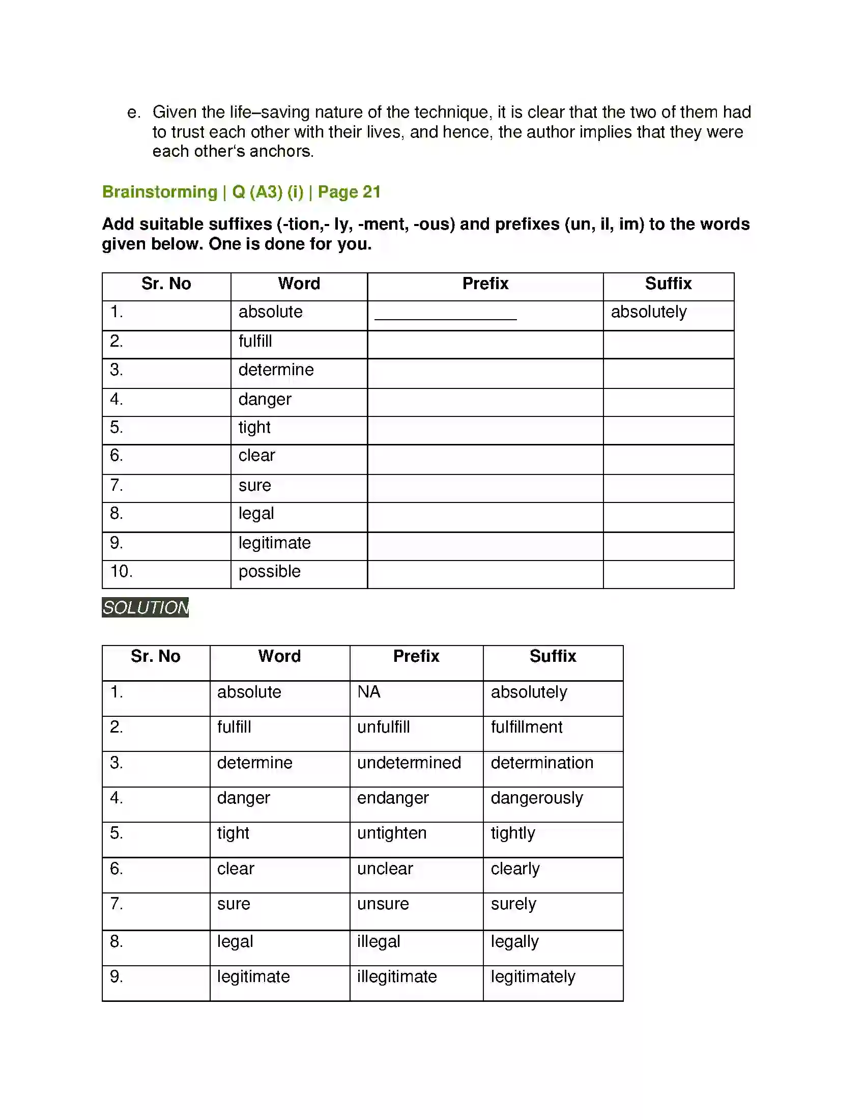Maharashtra Board Class 11th English 1.2 On To The Summit We Reach The Top Solution 7