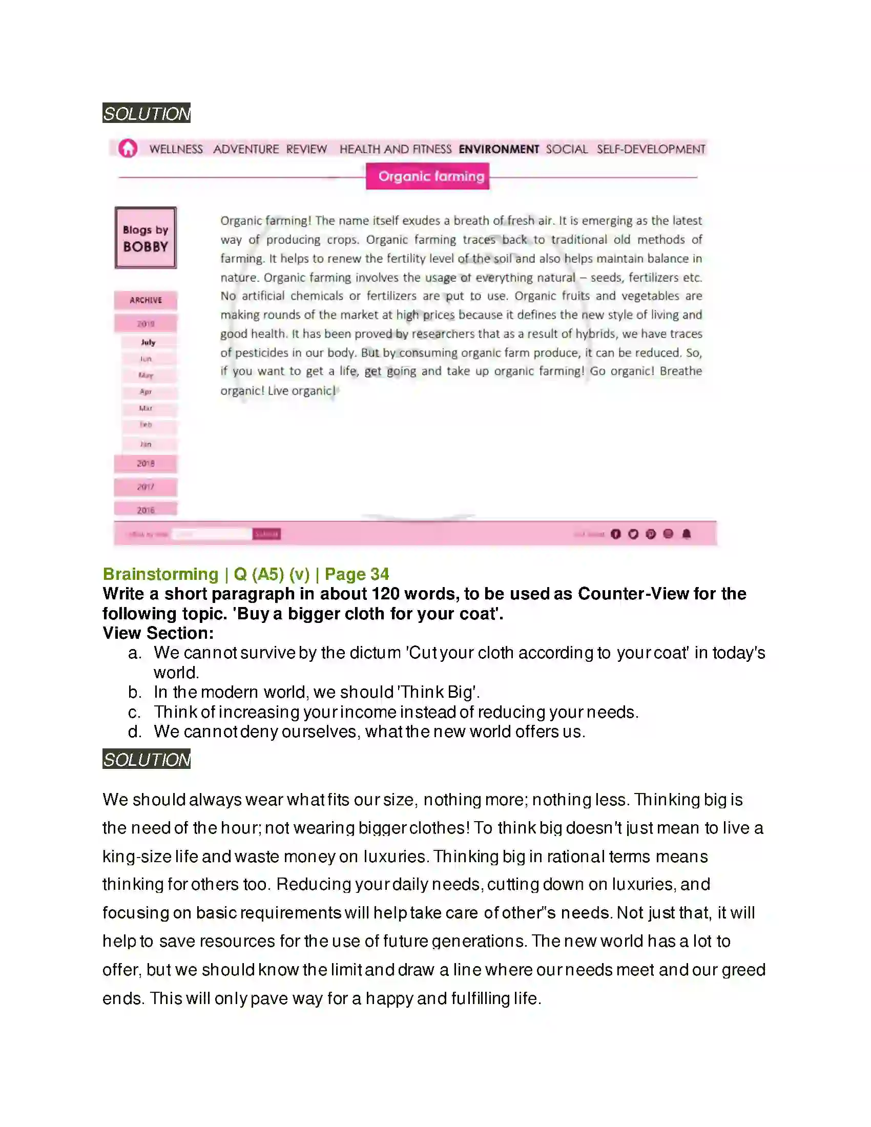Maharashtra Board Class 11th English 1.3 The Call of the Soil Solution 10
