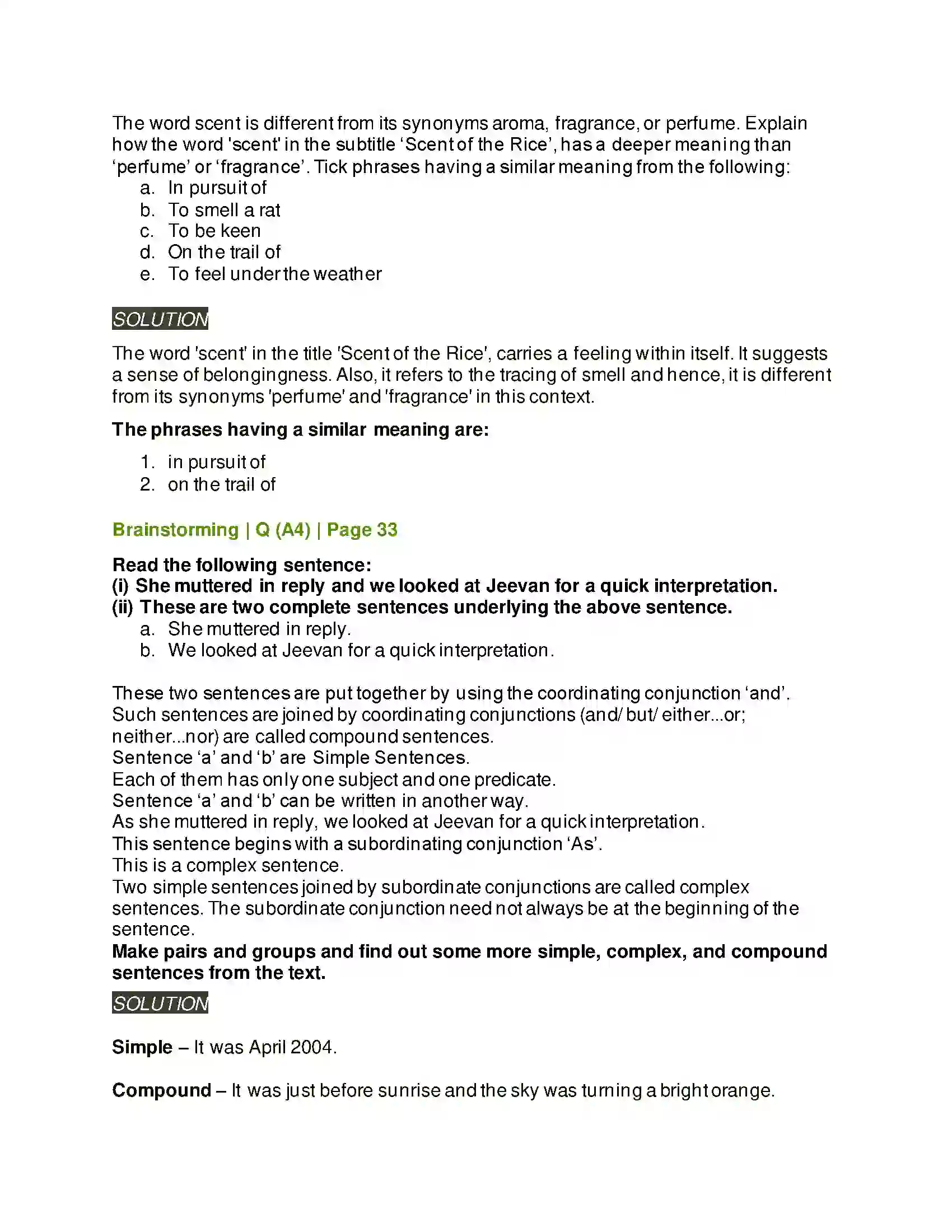 Maharashtra Board Class 11th English 1.3 The Call of the Soil Solution 7