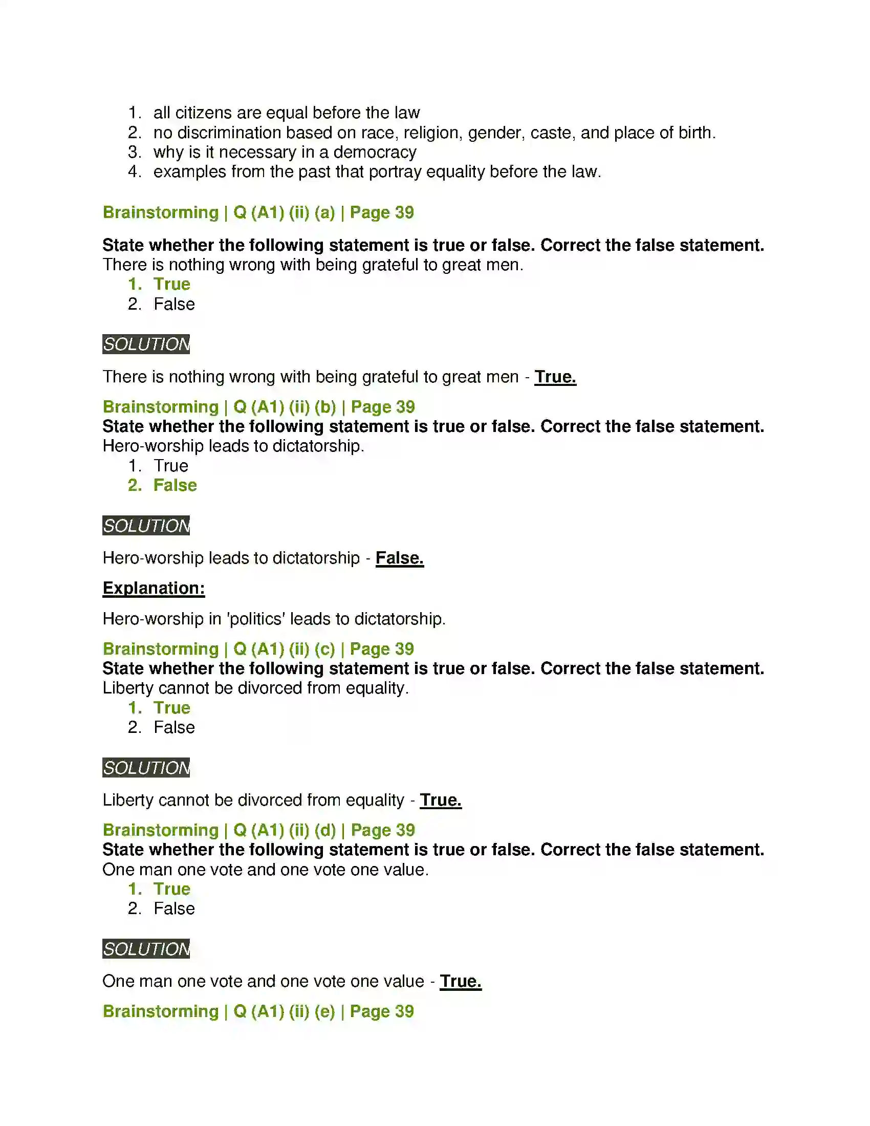 Maharashtra Board Class 11th English 1.4 Pillars of Democracy Solution 6