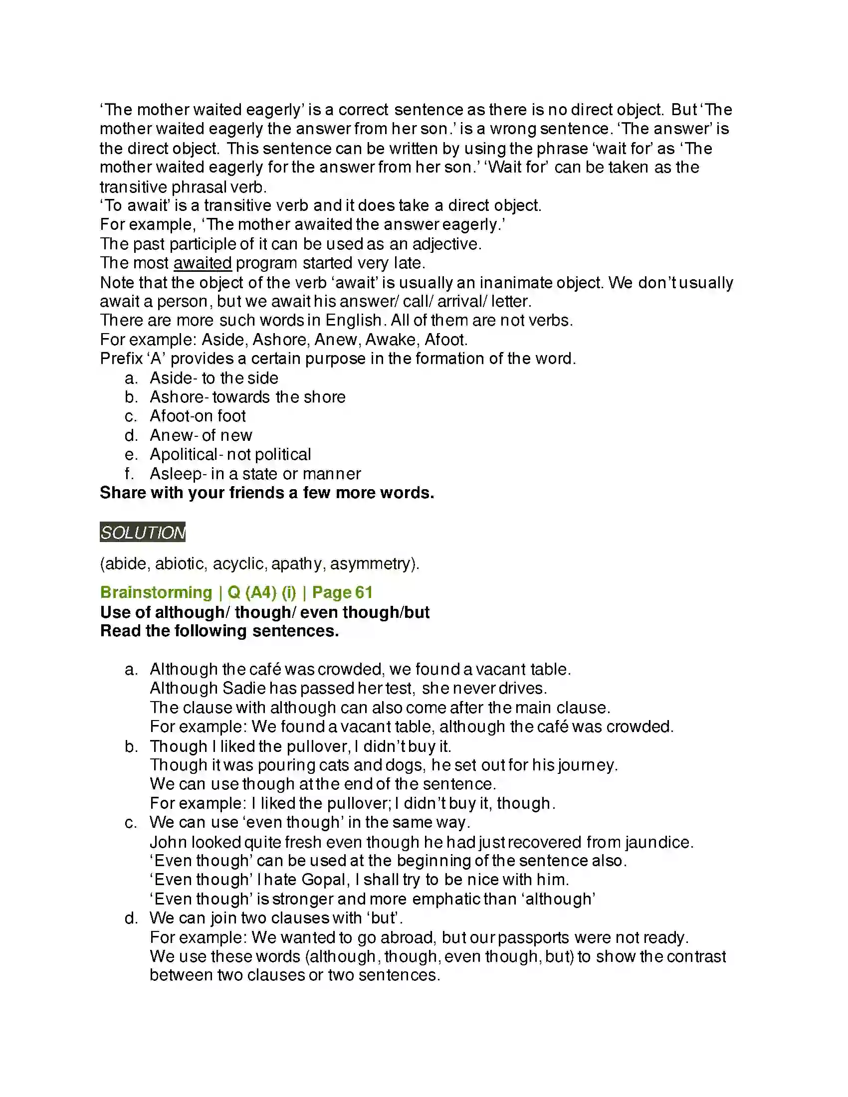 Maharashtra Board Class 11th English 1.6 Tiger Hills Solution 10