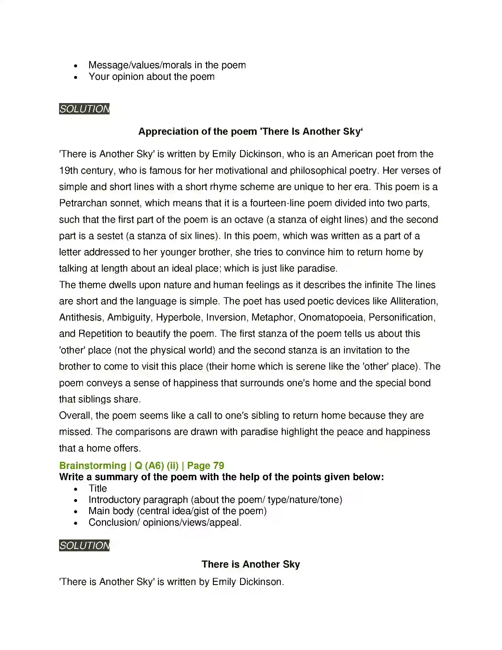 Maharashtra Board Class 11th English 2.3 There is Another Sky Solution 8