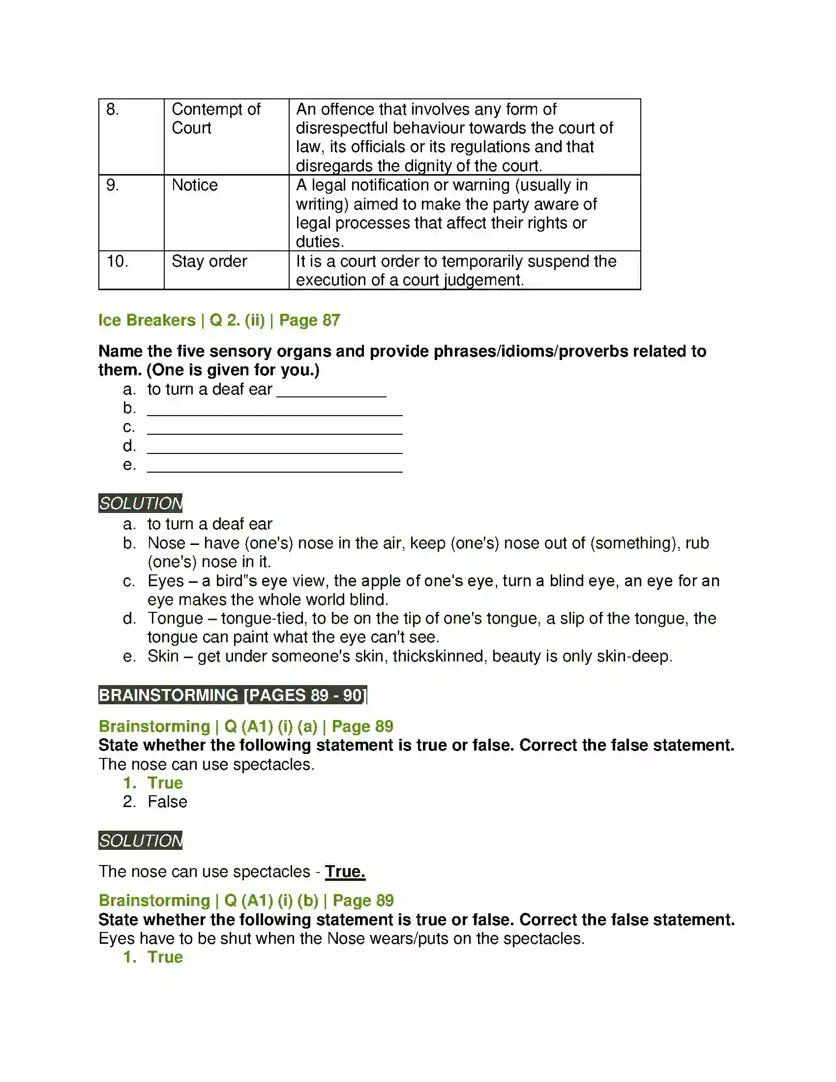 Maharashtra Board Class 11th English 2.5 Nose Versus Eyes Solution 3