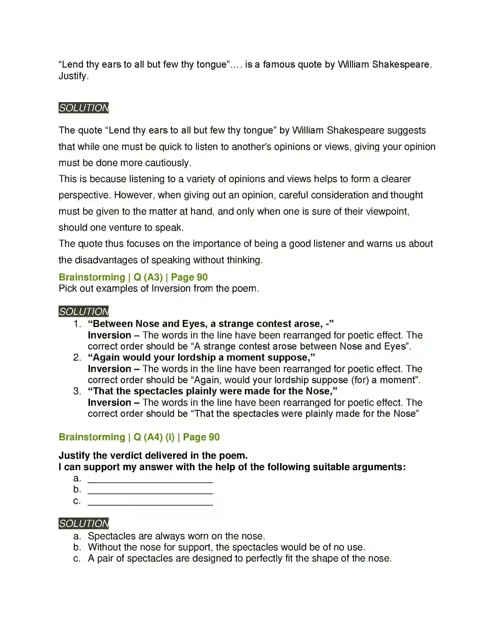 Maharashtra Board Class 11th English 2.5 Nose Versus Eyes Solution 6