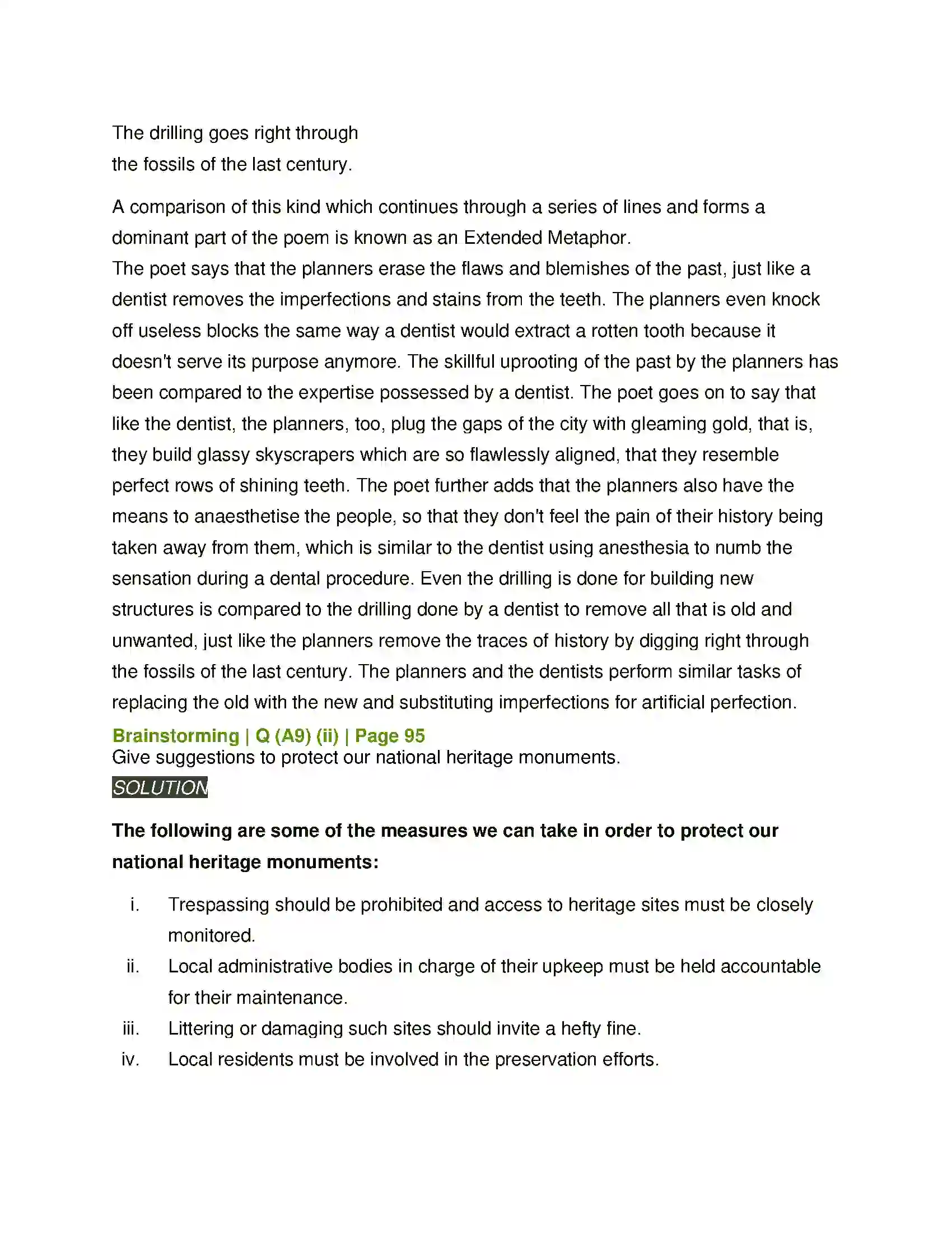 Maharashtra Board Class 11th English 2.6 The Planners Solution 10