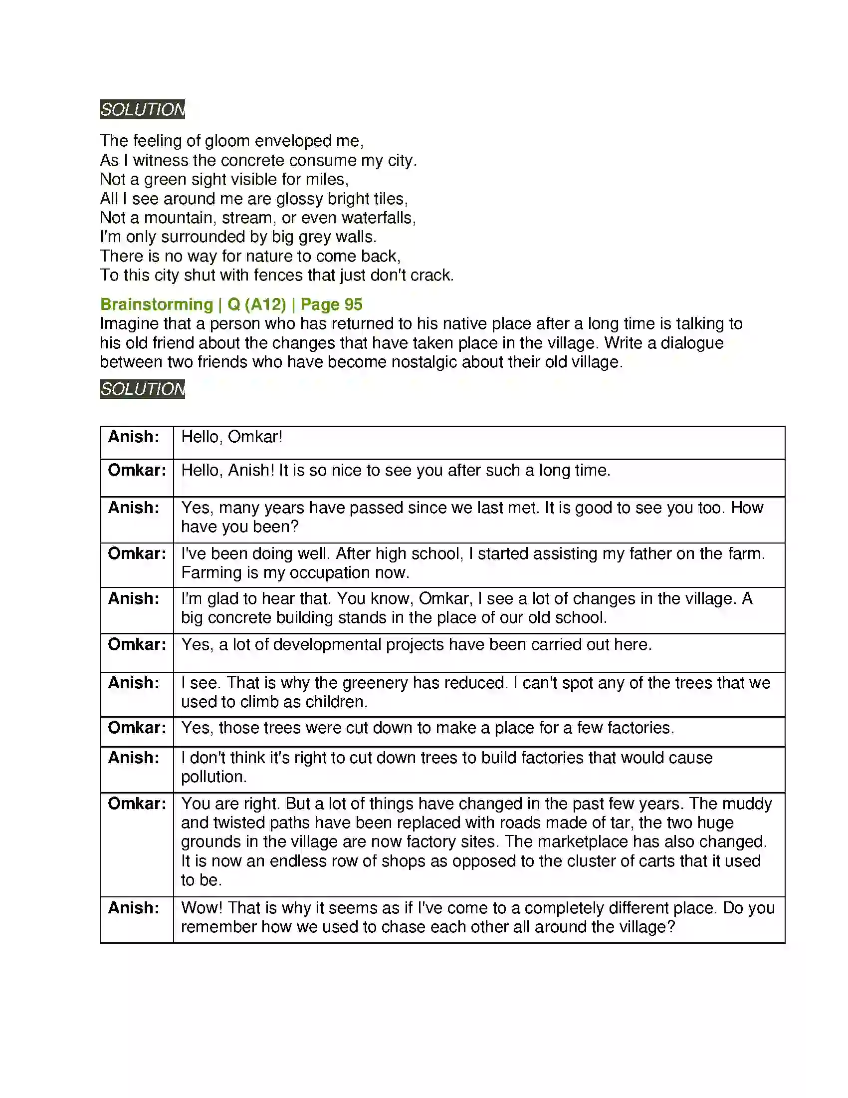 Maharashtra Board Class 11th English 2.6 The Planners Solution 12
