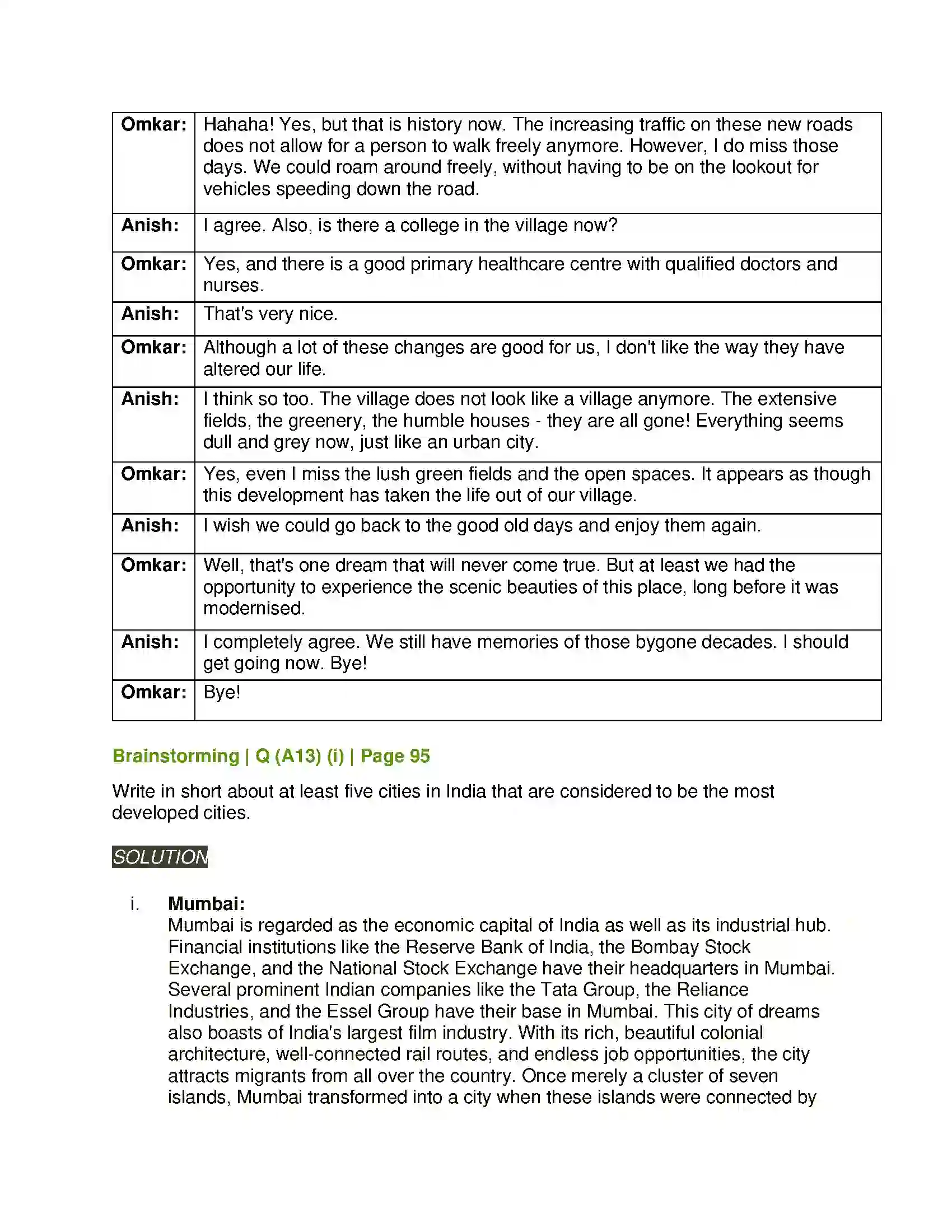Maharashtra Board Class 11th English 2.6 The Planners Solution 13