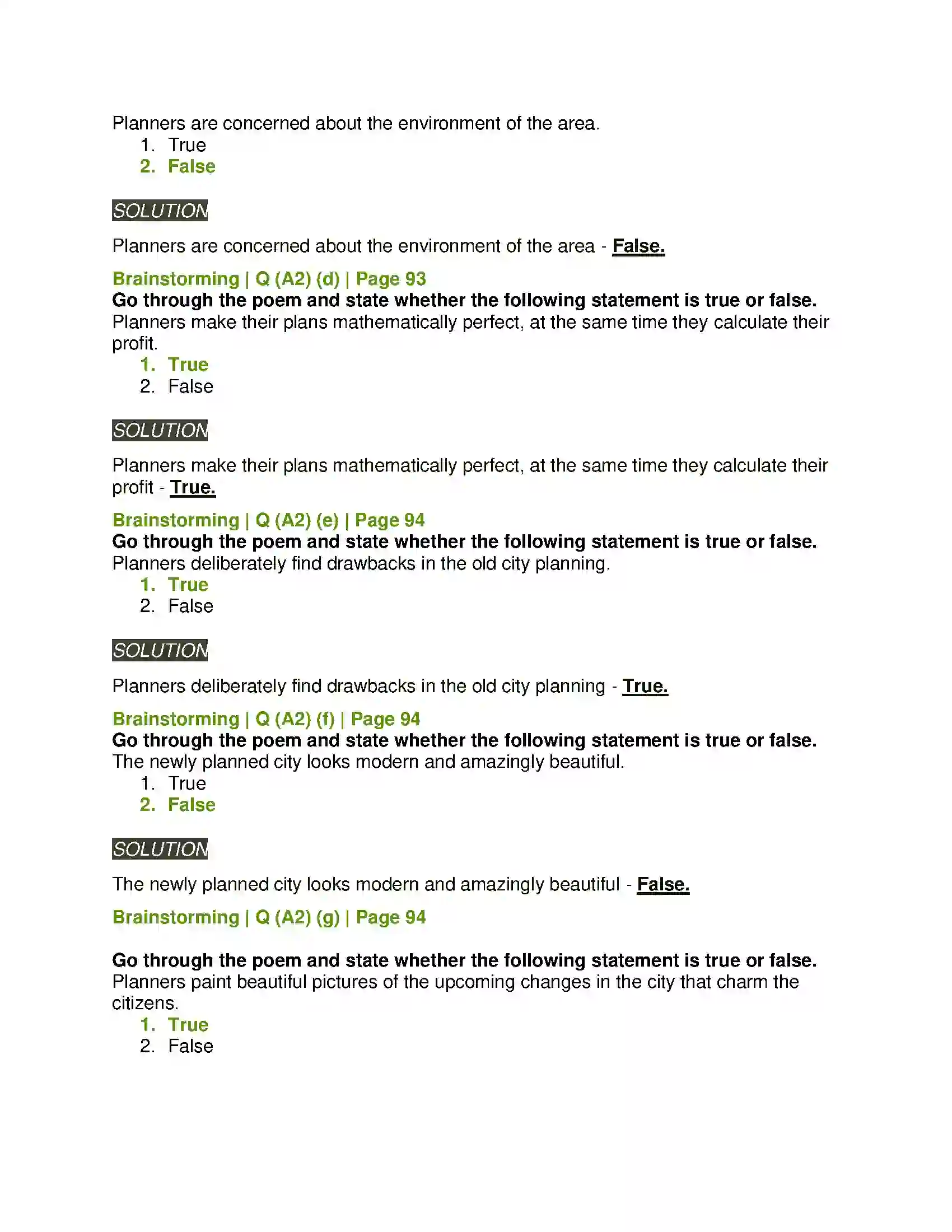 Maharashtra Board Class 11th English 2.6 The Planners Solution 4