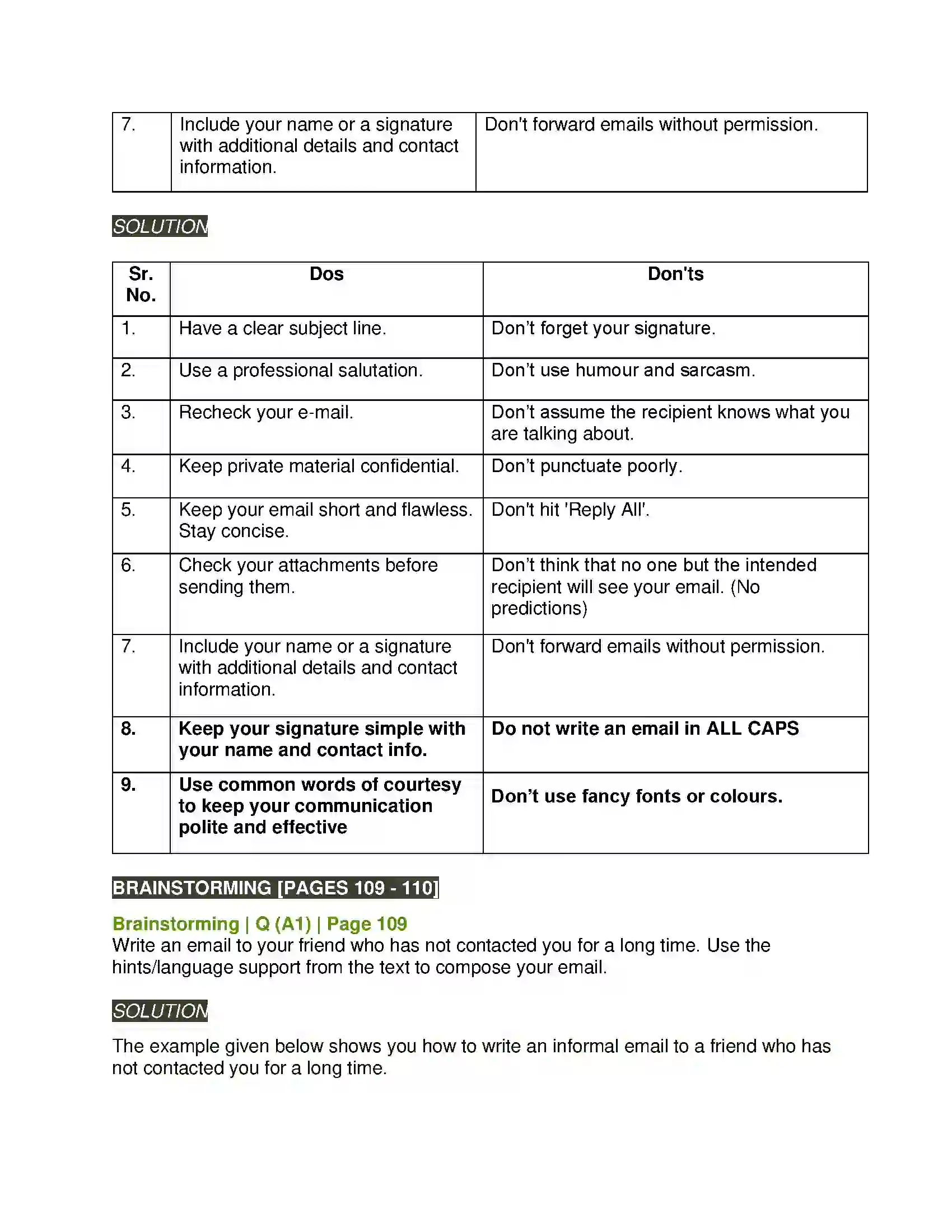 Maharashtra Board Class 11th English 3.3 E-mails Solution 2