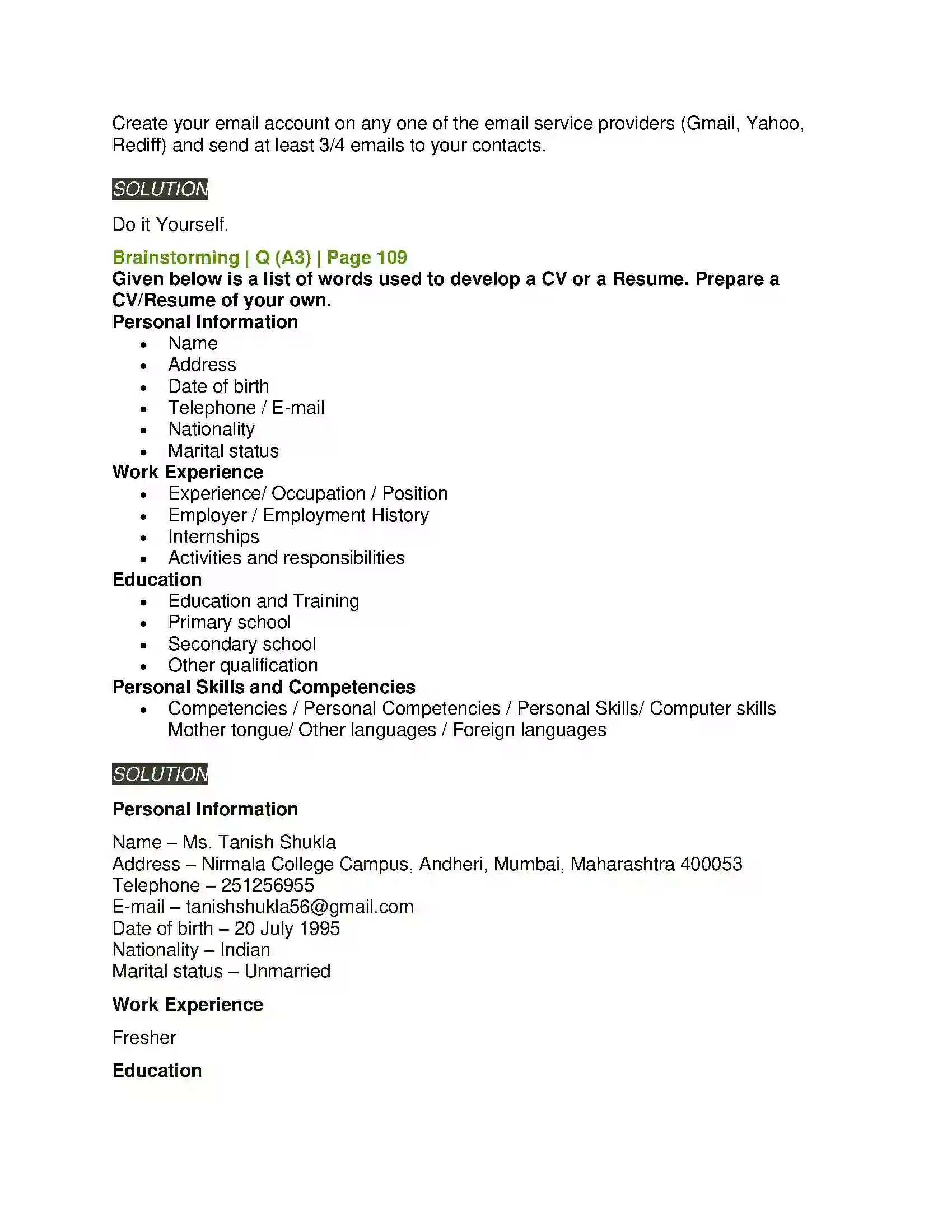 Maharashtra Board Class 11th English 3.3 E-mails Solution 4