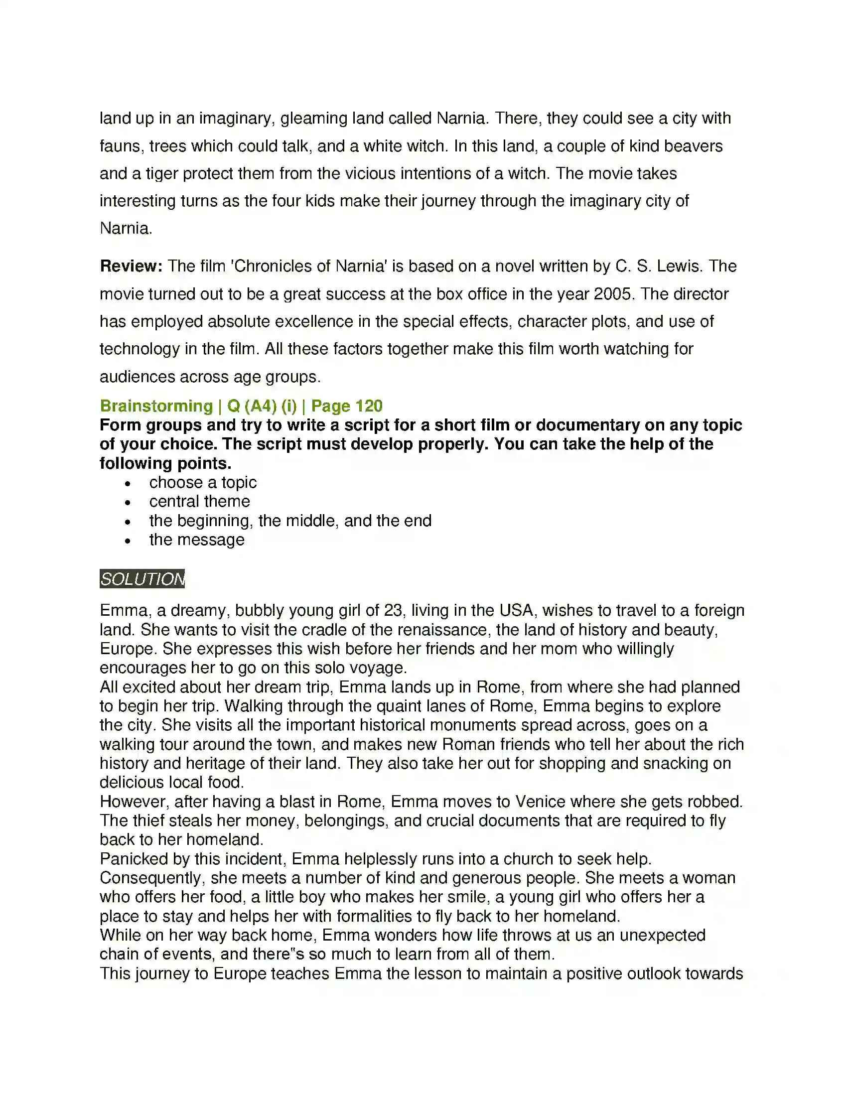 Maharashtra Board Class 11th English 3.5 Film Review Solution 6