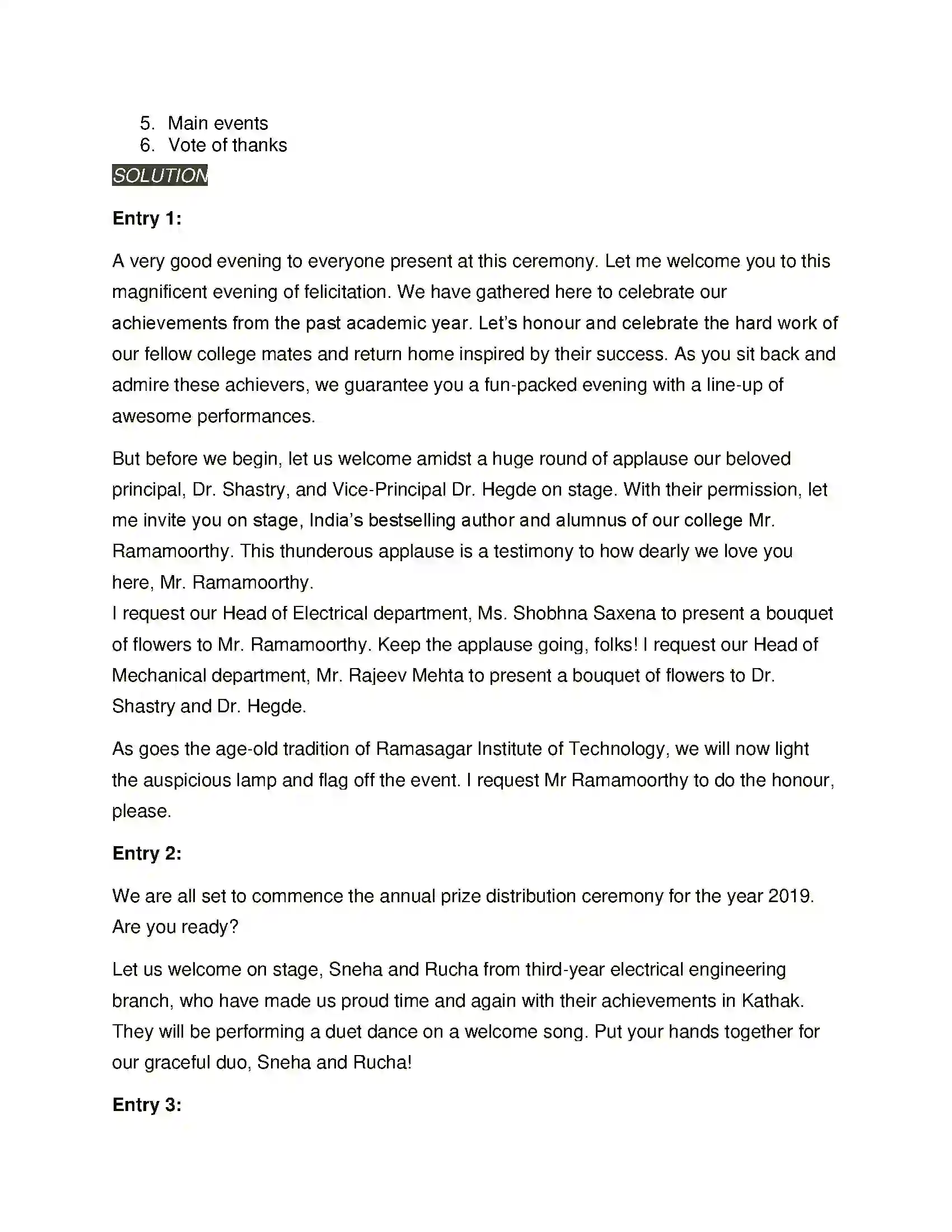 Maharashtra Board Class 11th English 3.6 The Art of Compering Solution 4