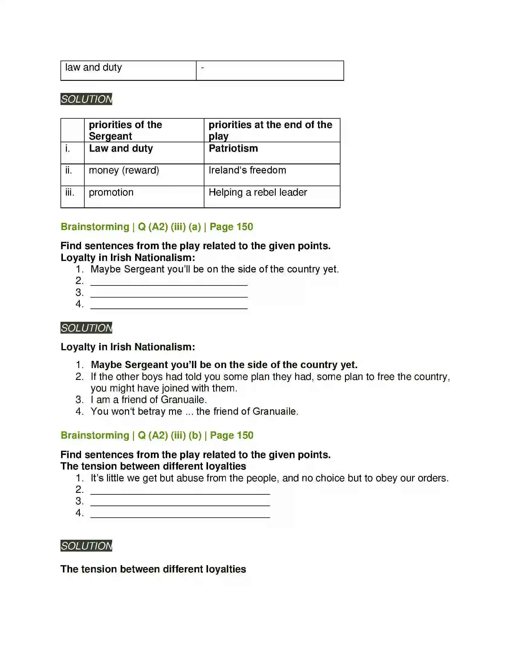 Maharashtra Board Class 11th English 4.2 The Rising of the Moon Solution 3