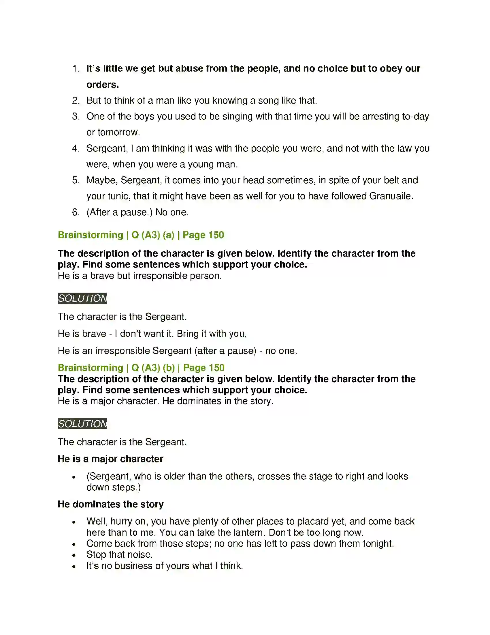 Maharashtra Board Class 11th English 4.2 The Rising of the Moon Solution 4