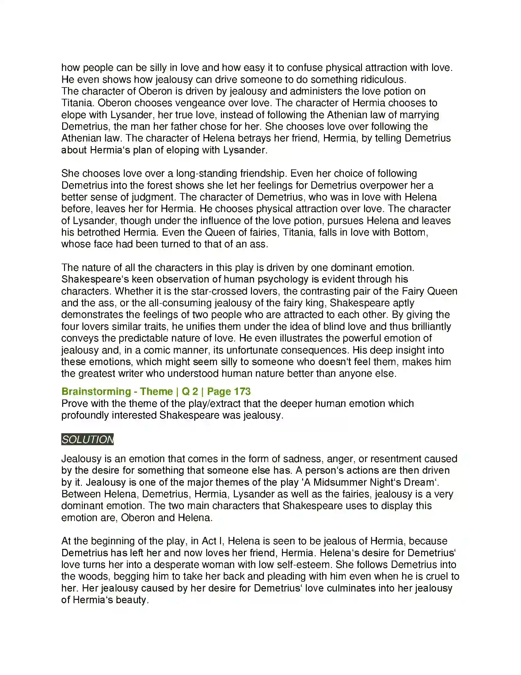 Maharashtra Board Class 11th English 4.3 Extracts of Drama - (A) A Midsummer - Nights Dream Solution 11