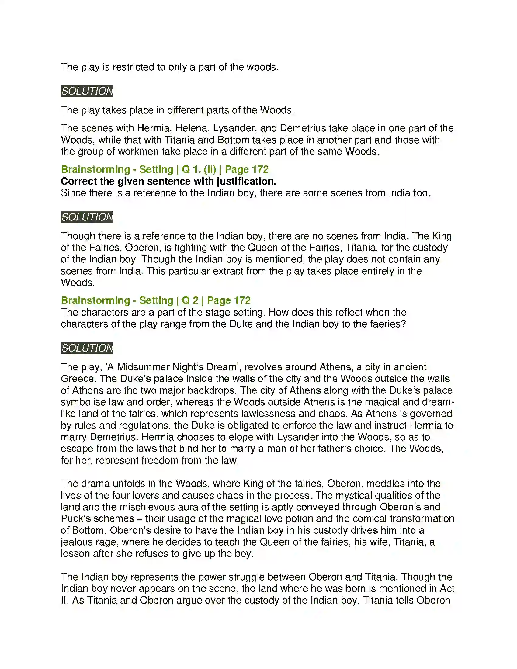 Maharashtra Board Class 11th English 4.3 Extracts of Drama - (A) A Midsummer - Nights Dream Solution 4