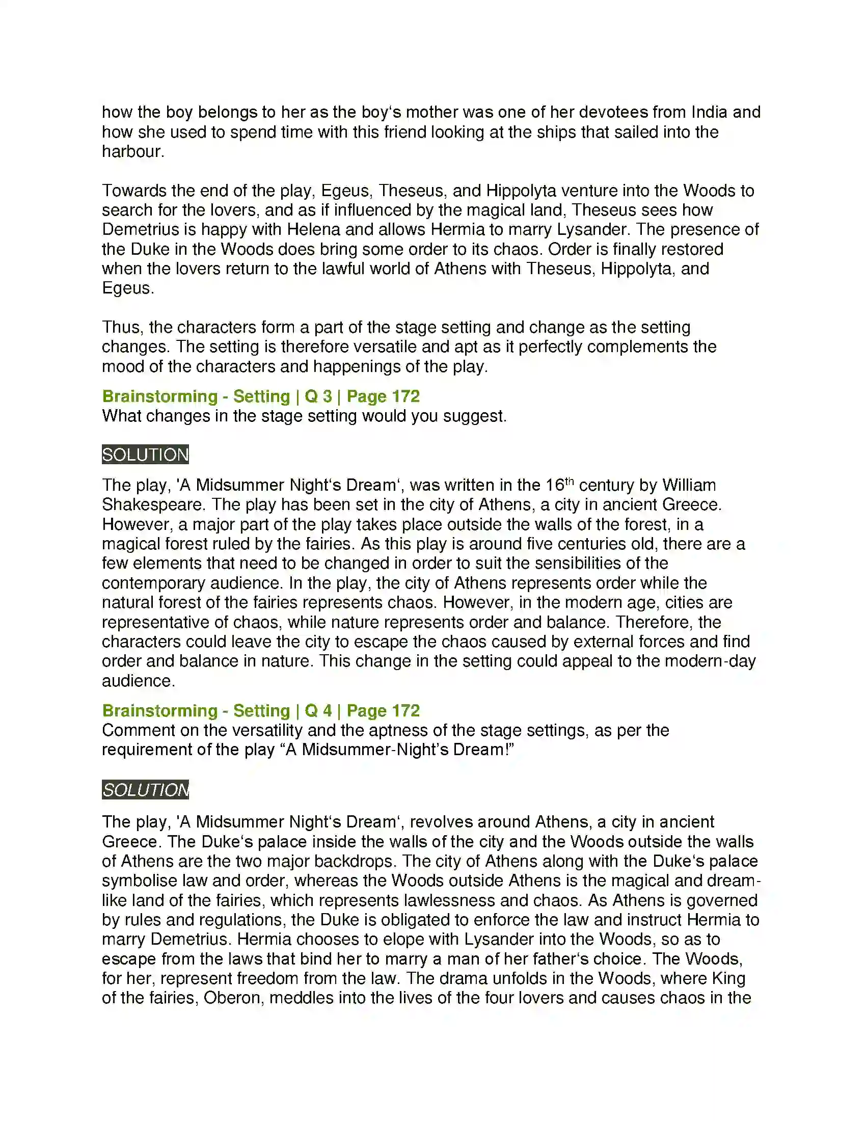 Maharashtra Board Class 11th English 4.3 Extracts of Drama - (A) A Midsummer - Nights Dream Solution 5