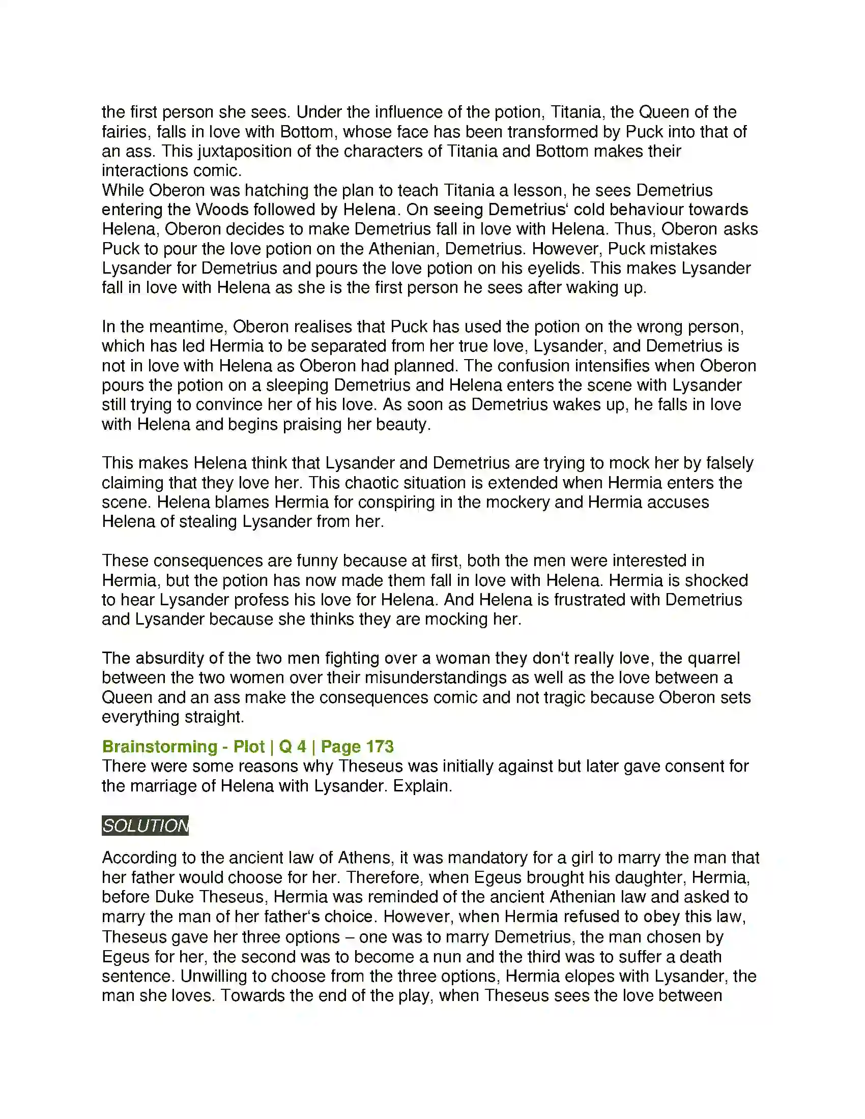 Maharashtra Board Class 11th English 4.3 Extracts of Drama - (A) A Midsummer - Nights Dream Solution 8