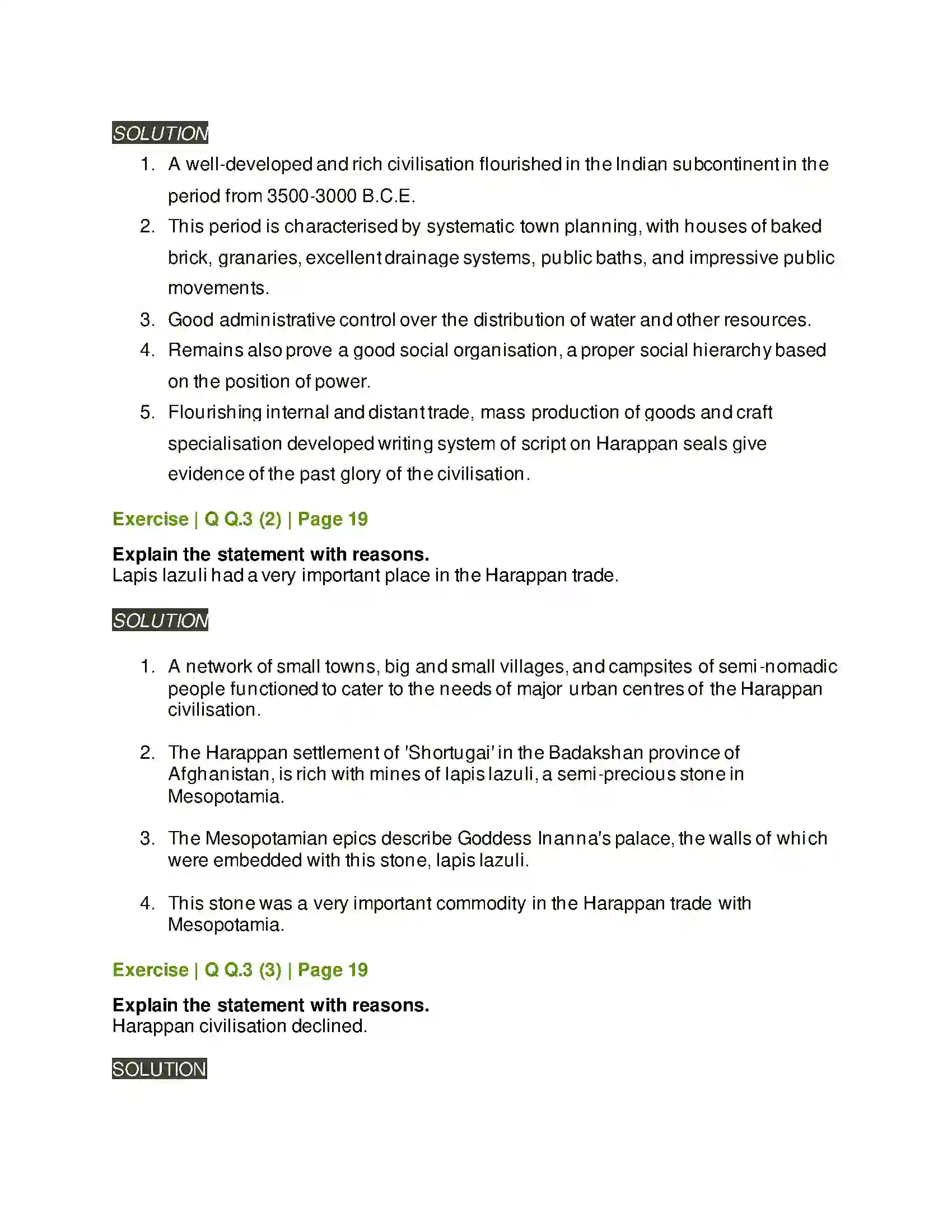 Maharashtra Board Class 11th History First Cities of India Solution 3
