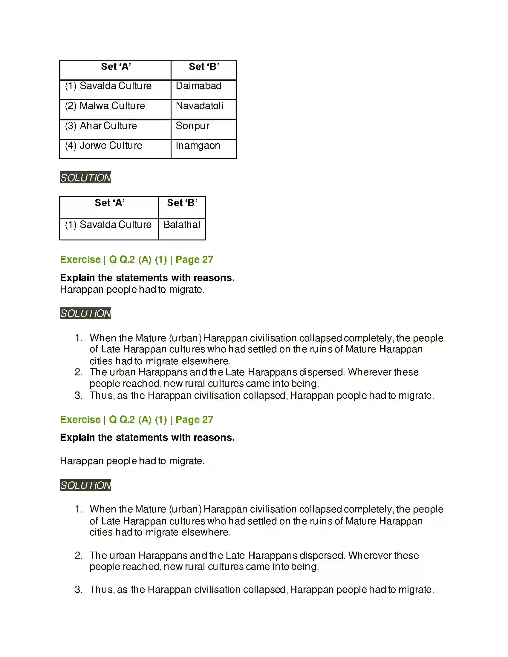 Maharashtra Board Class 11th History Chalcolithic Villages in India Solution 2